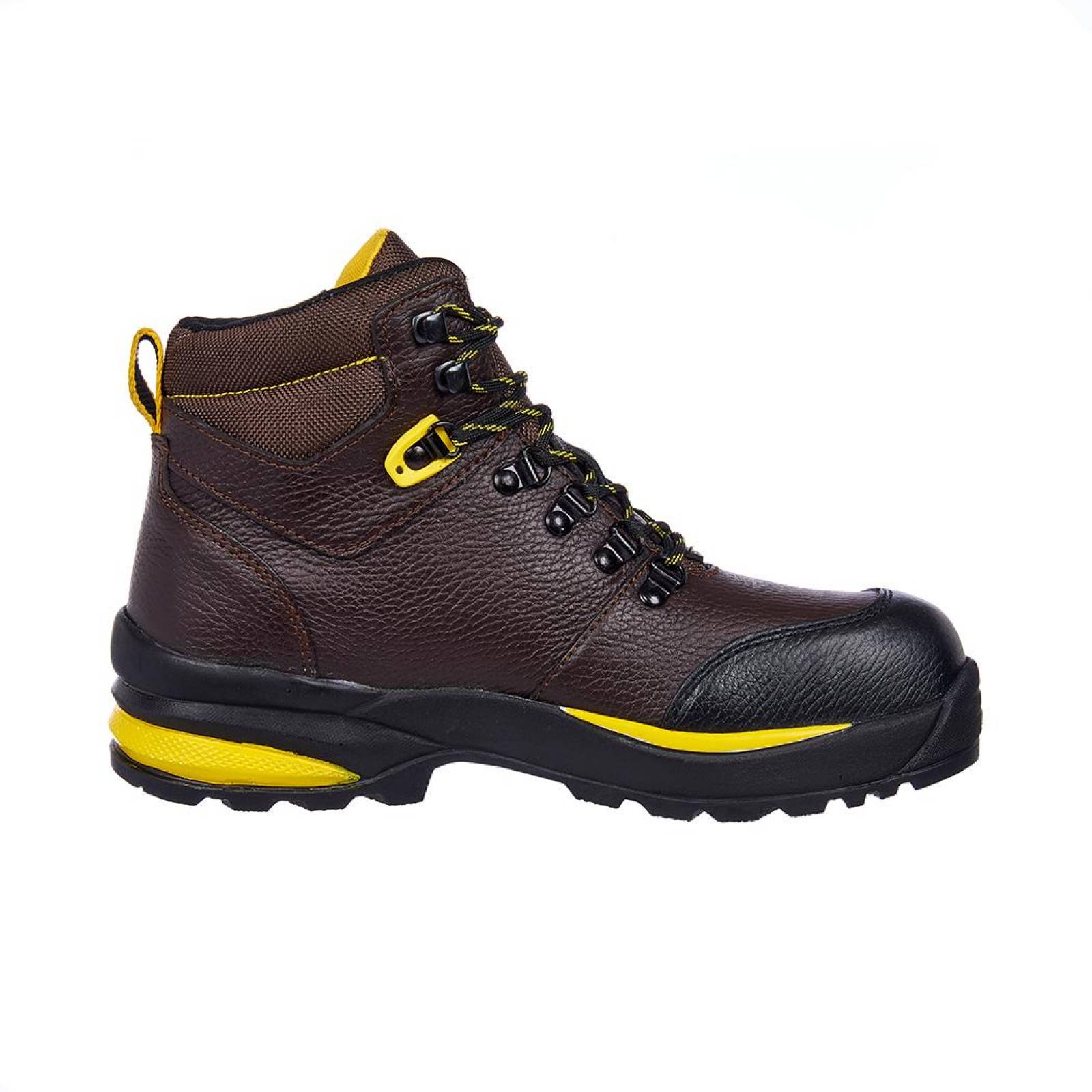 Bota Industrial Casquillo Poliamida Resistente Piel Caoba 