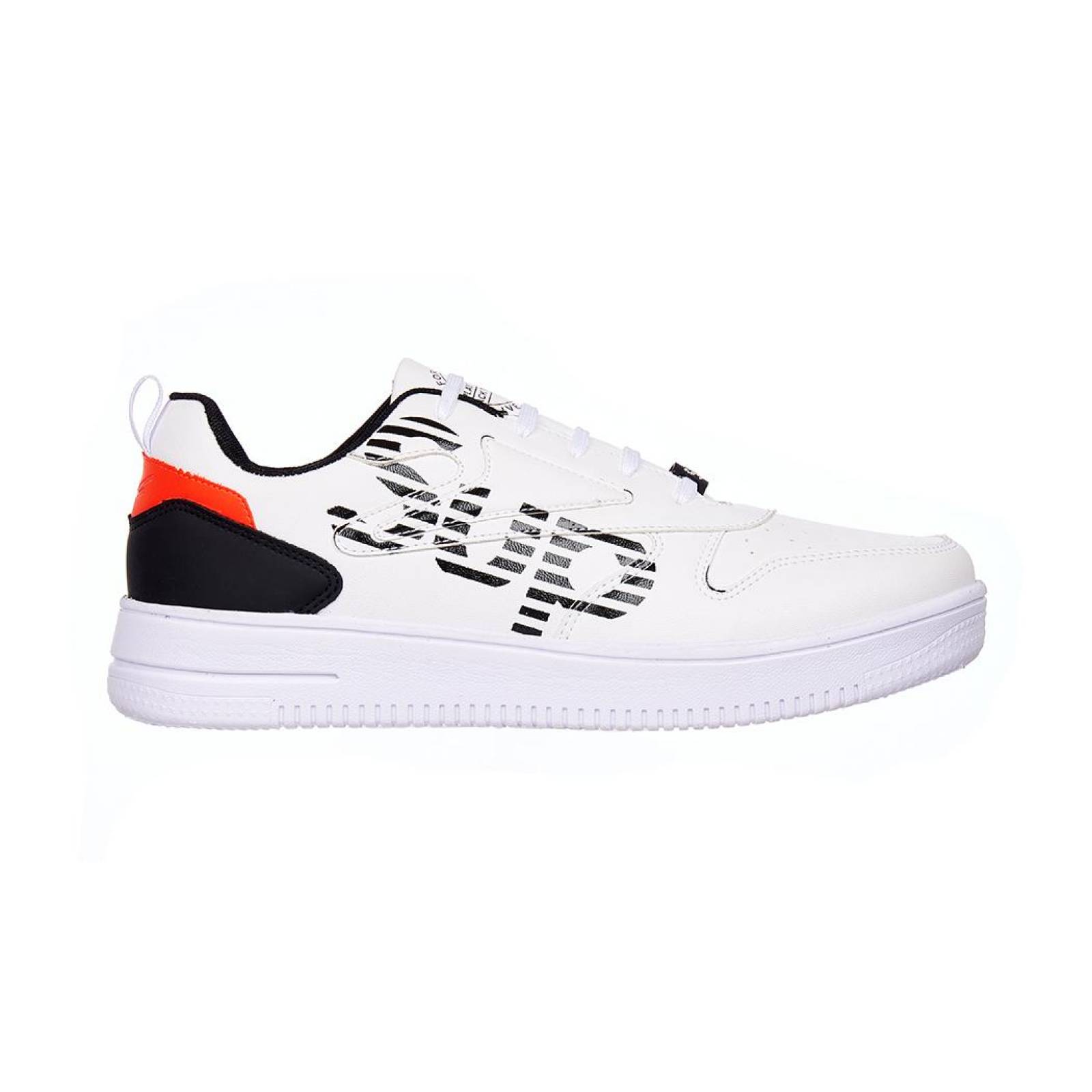 Tenis Urbanos Moda Hombre Tipo Piel Blanco Cómodos 