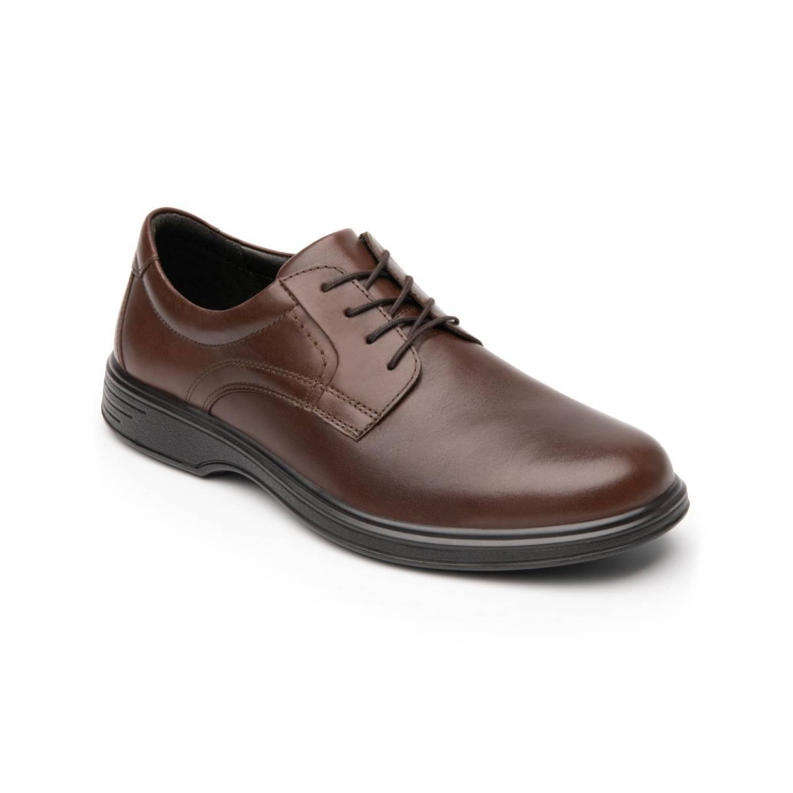 Zapato Derby Flexi Para Hombre Estilo 59301 Café Casual 