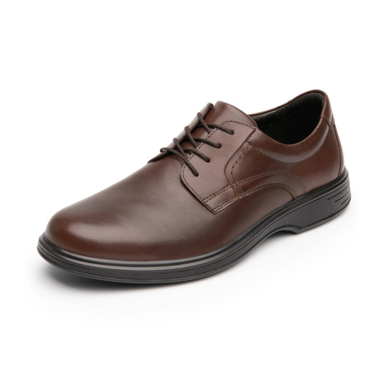 Zapato Derby Flexi Para Hombre Estilo 59301 Café Casual 