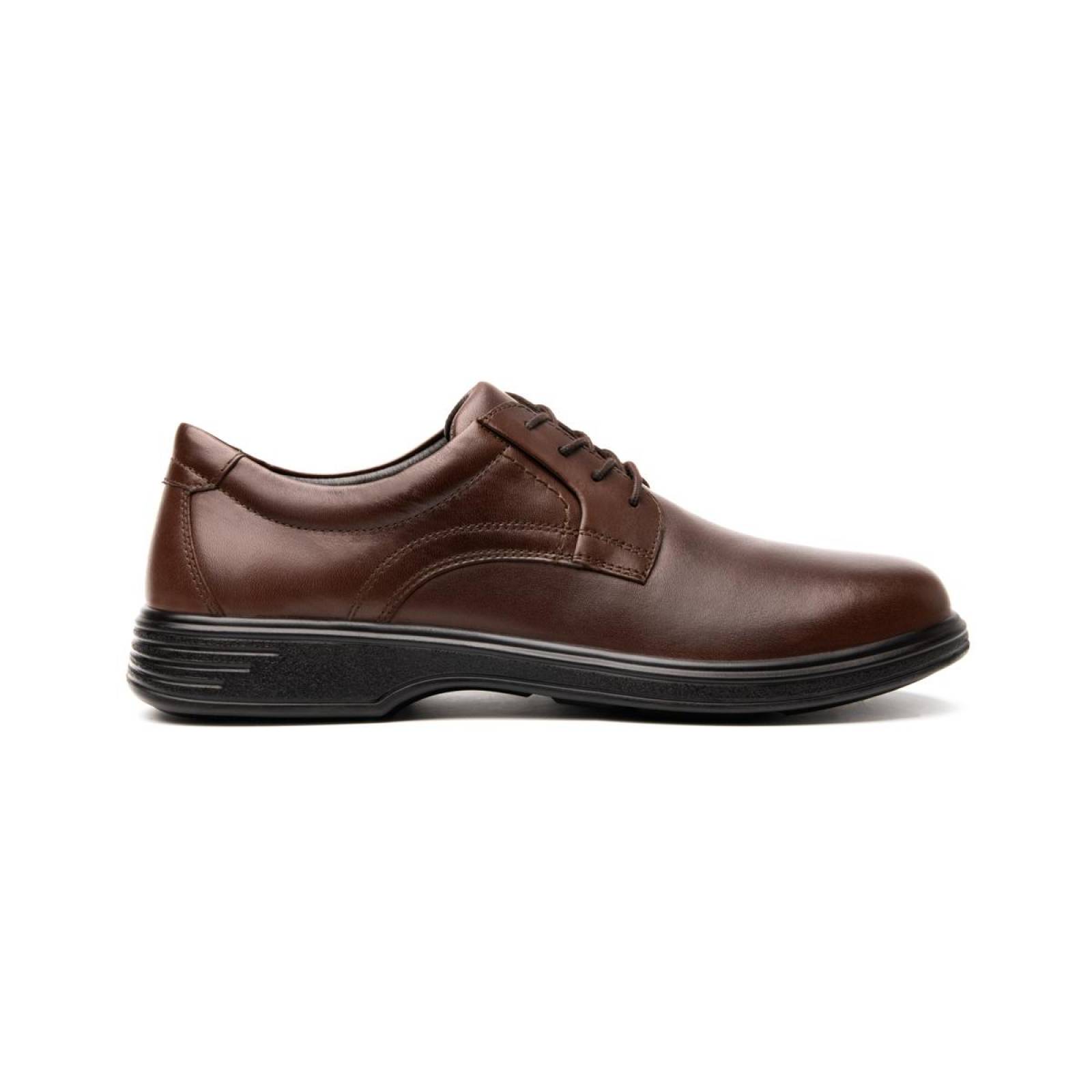 Zapato Derby Flexi Para Hombre Estilo 59301 Café Casual 