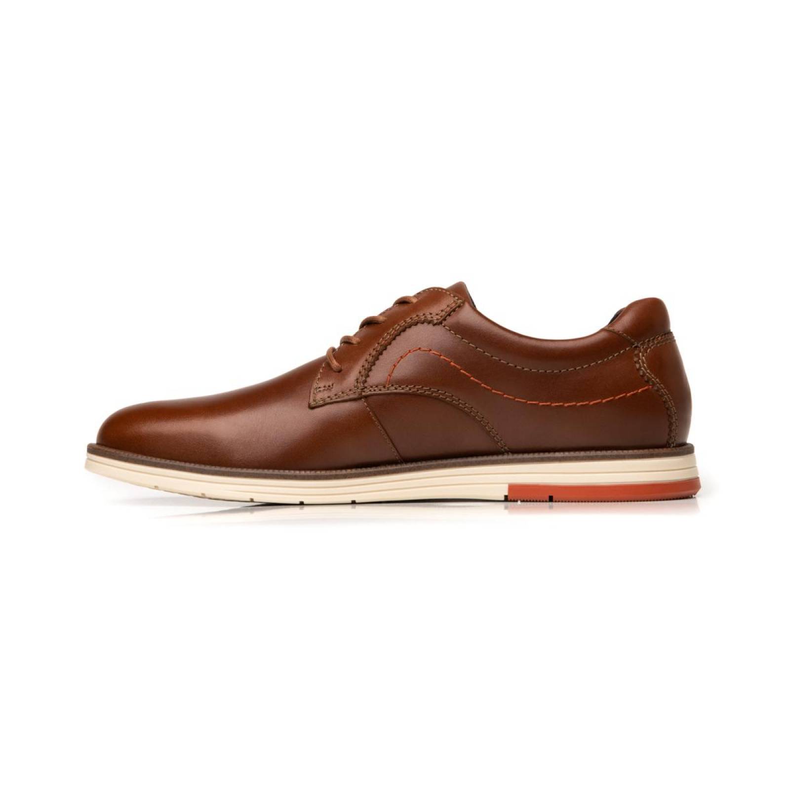 Zapato Derby Flexi Para Hombre Estilo 406701 Tan Casual 