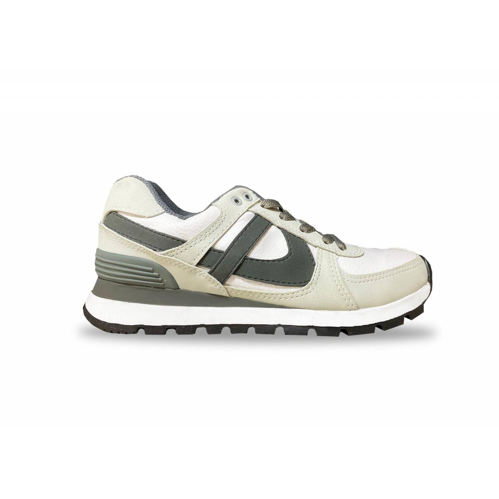 Tenis Panam Hombre Mujer Casuales Textil Blanco Cómodo