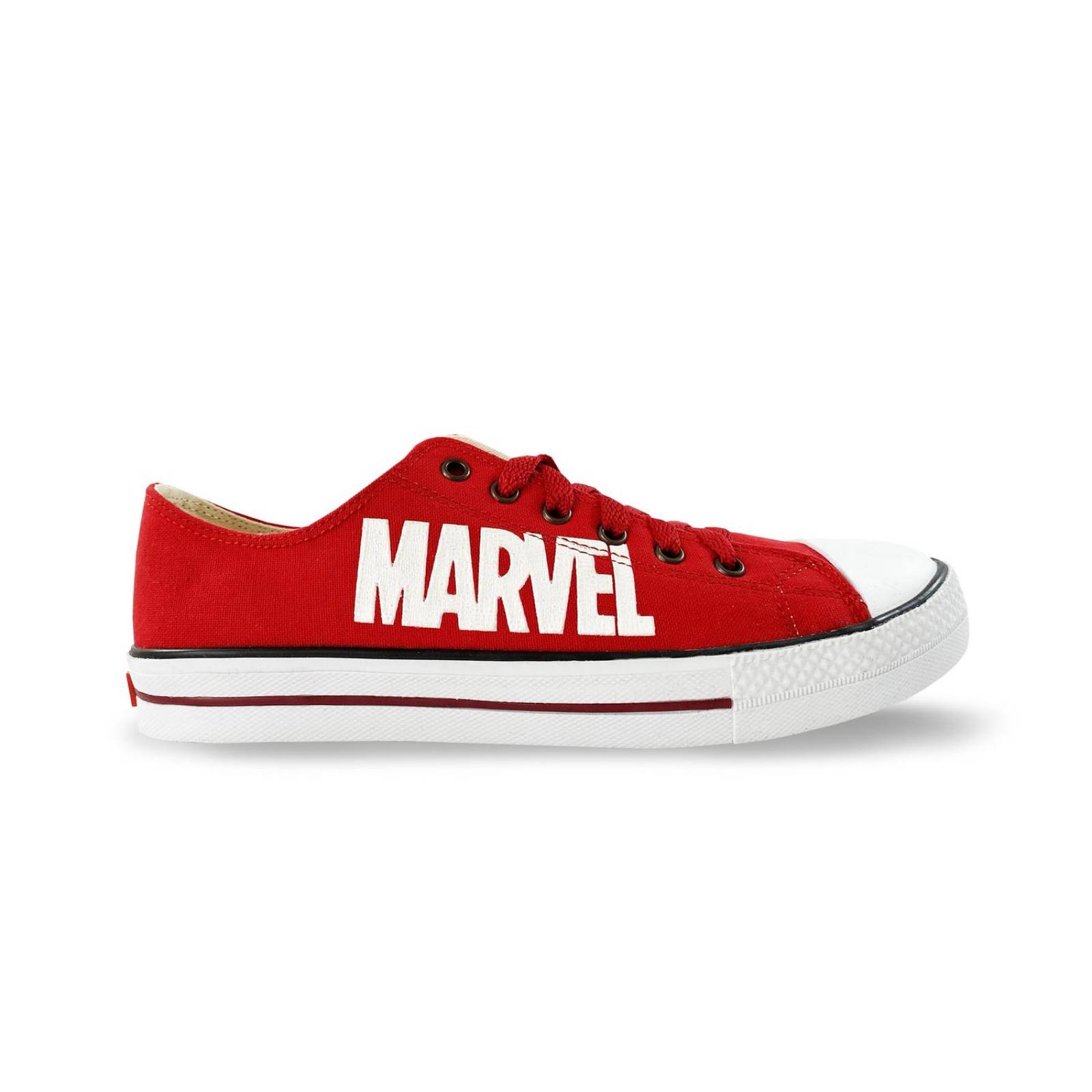 Tenis Panam Edición Marvel Hombre Mujer Casual Textil Rojo