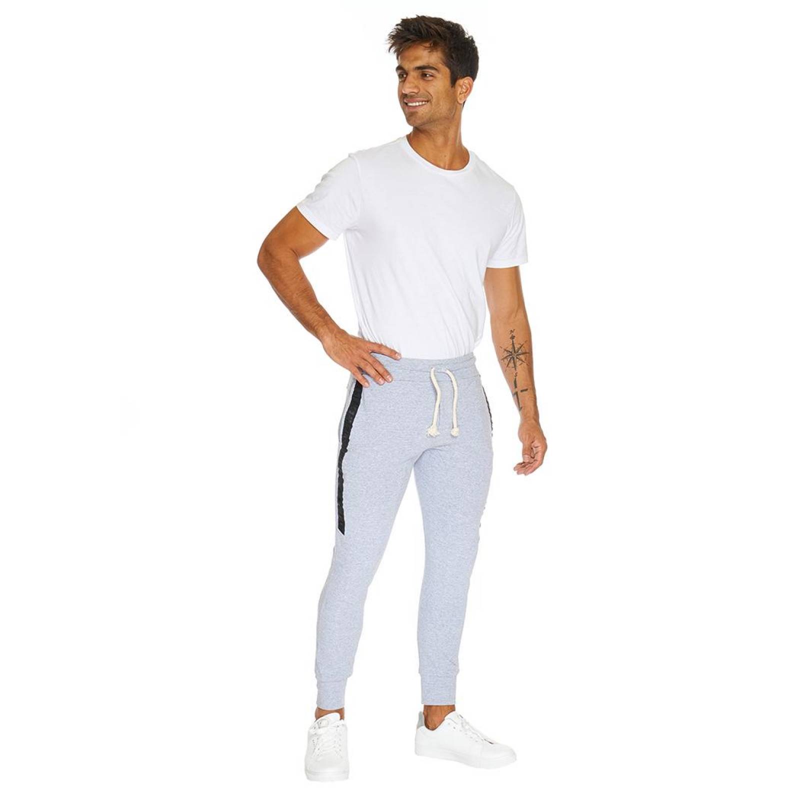 Jogger Hombre Pants Deportivo Slim Fit Suave Gris Cómodo 