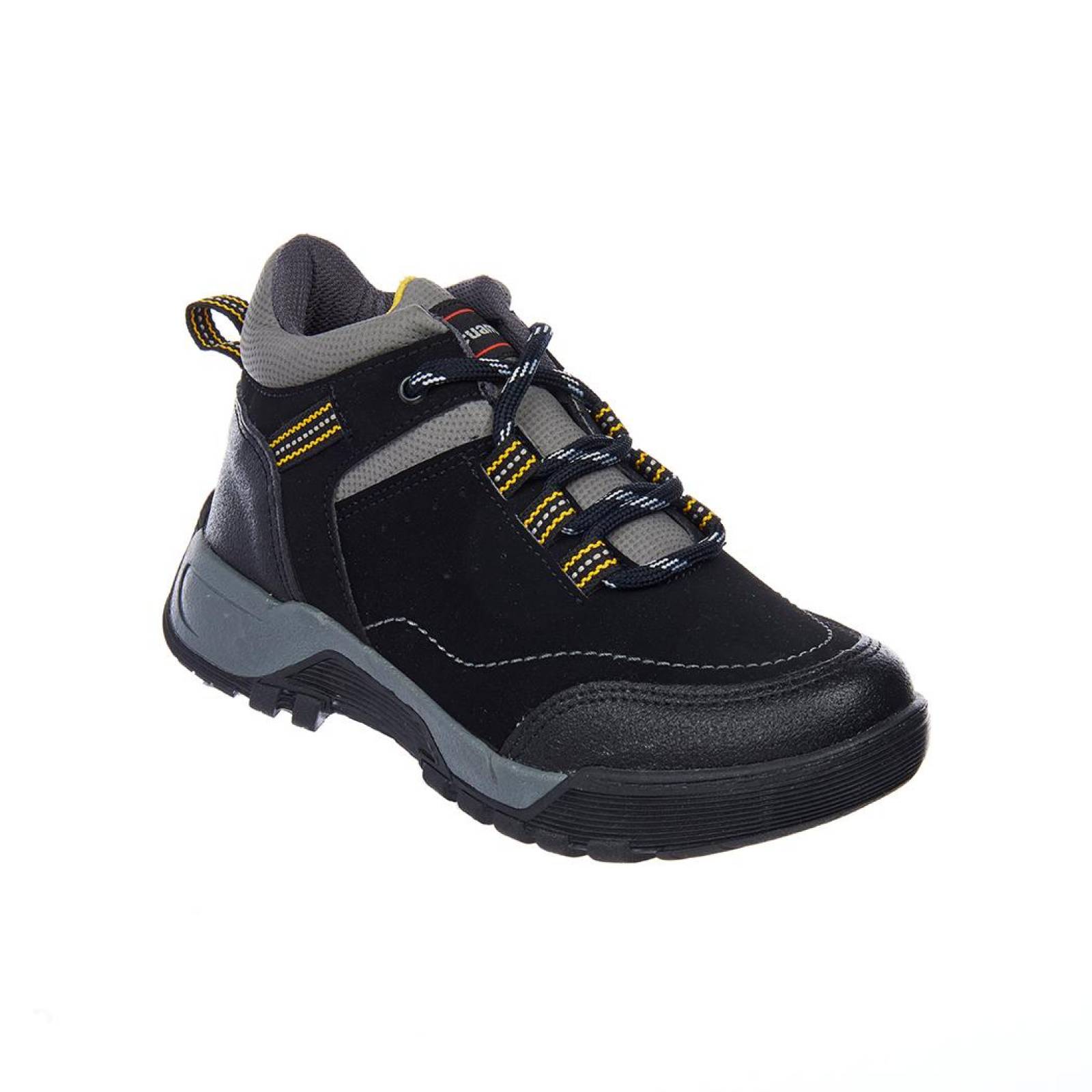 Tenis Casual Infantil Niño Casual Urbano Tipo Gamuza Negro 