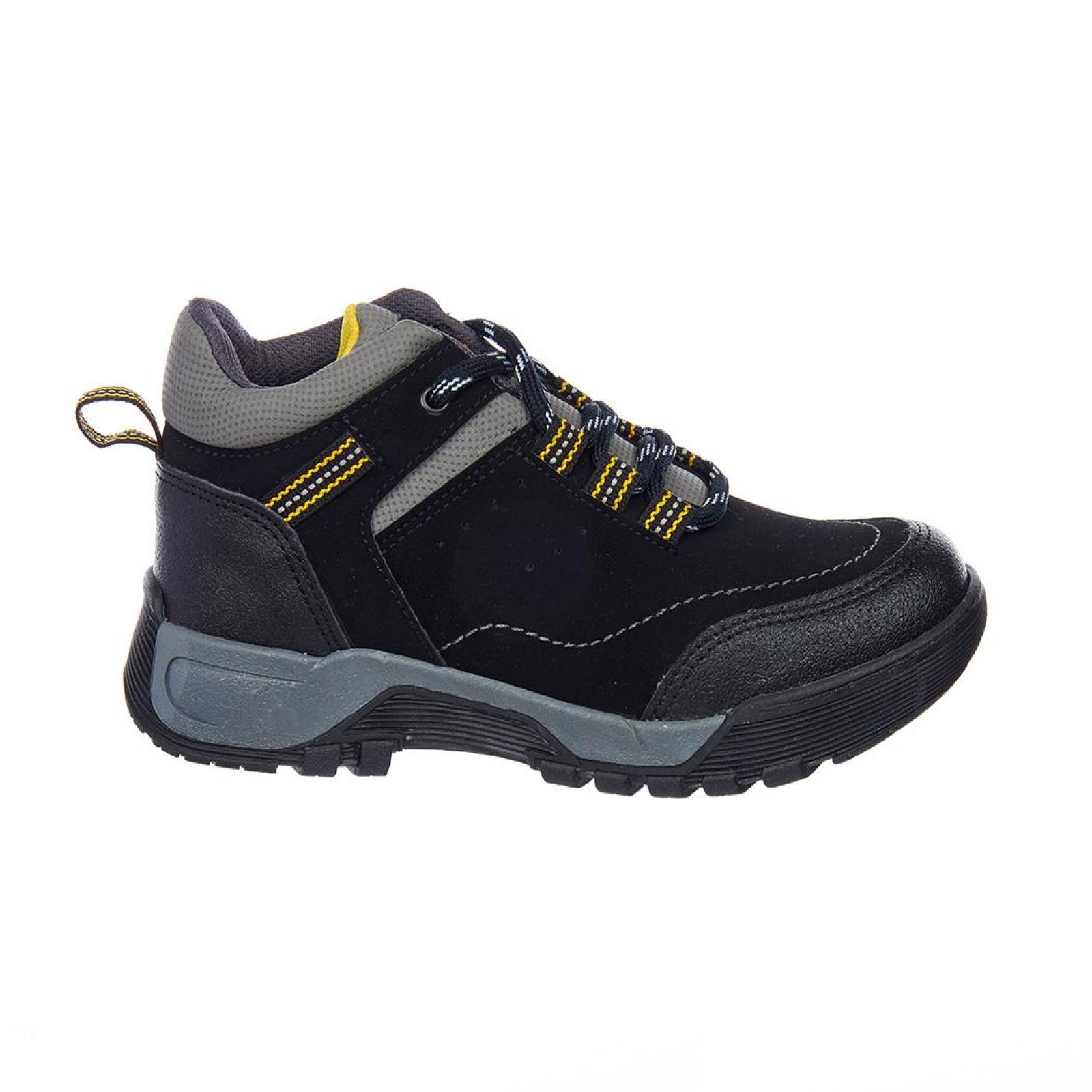 Tenis Casual Infantil Niño Casual Urbano Tipo Gamuza Negro 