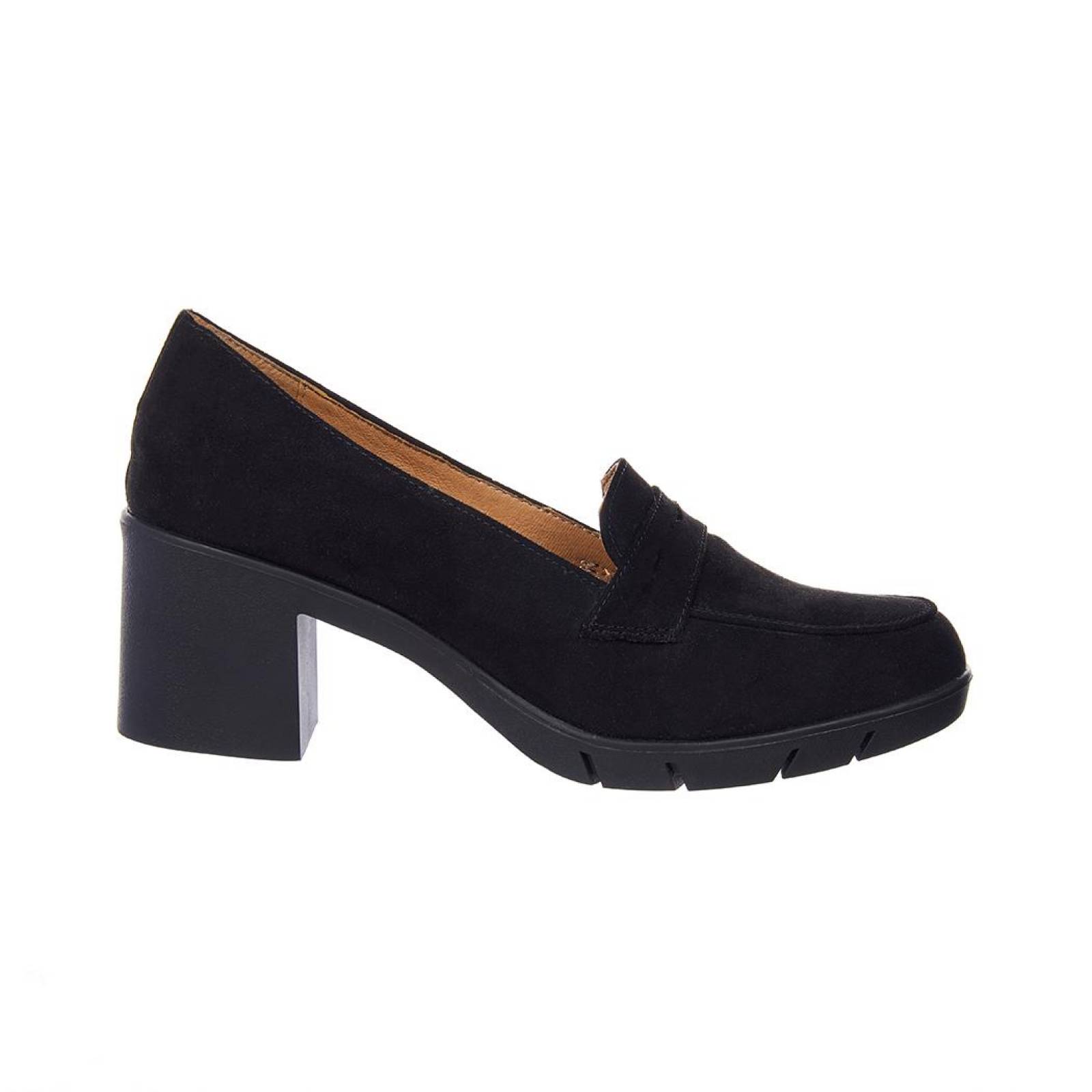 Zapato Mujer Moda Casual Formal Abierto Tipo Gamuza Negro 