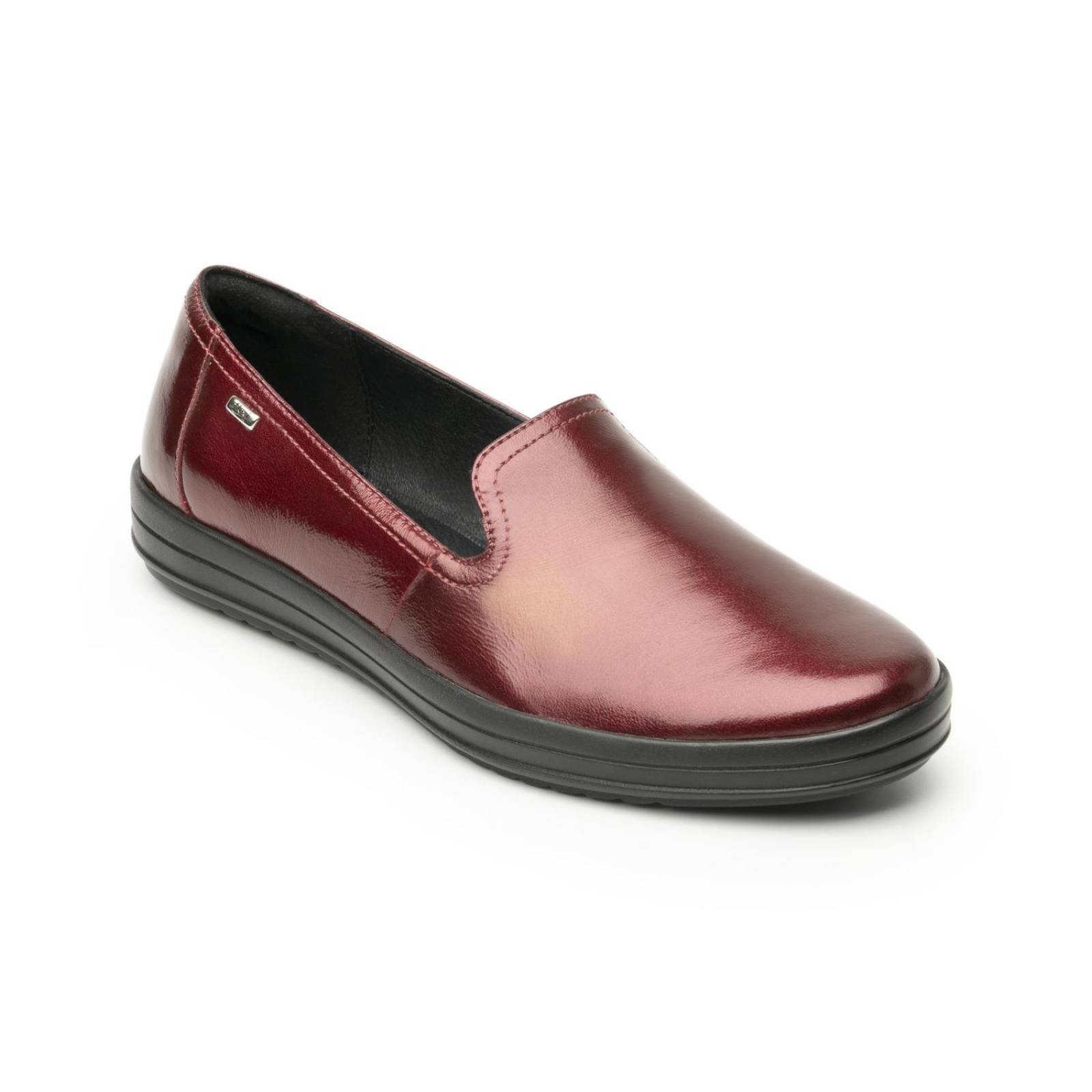 Zapato Flexi Para Mujer De piso Casual 109402 Charol Vino 