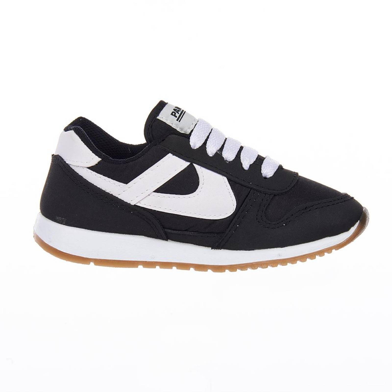 Tenis Panam Para Niño Niñas Textil Negros Moda Casuales 