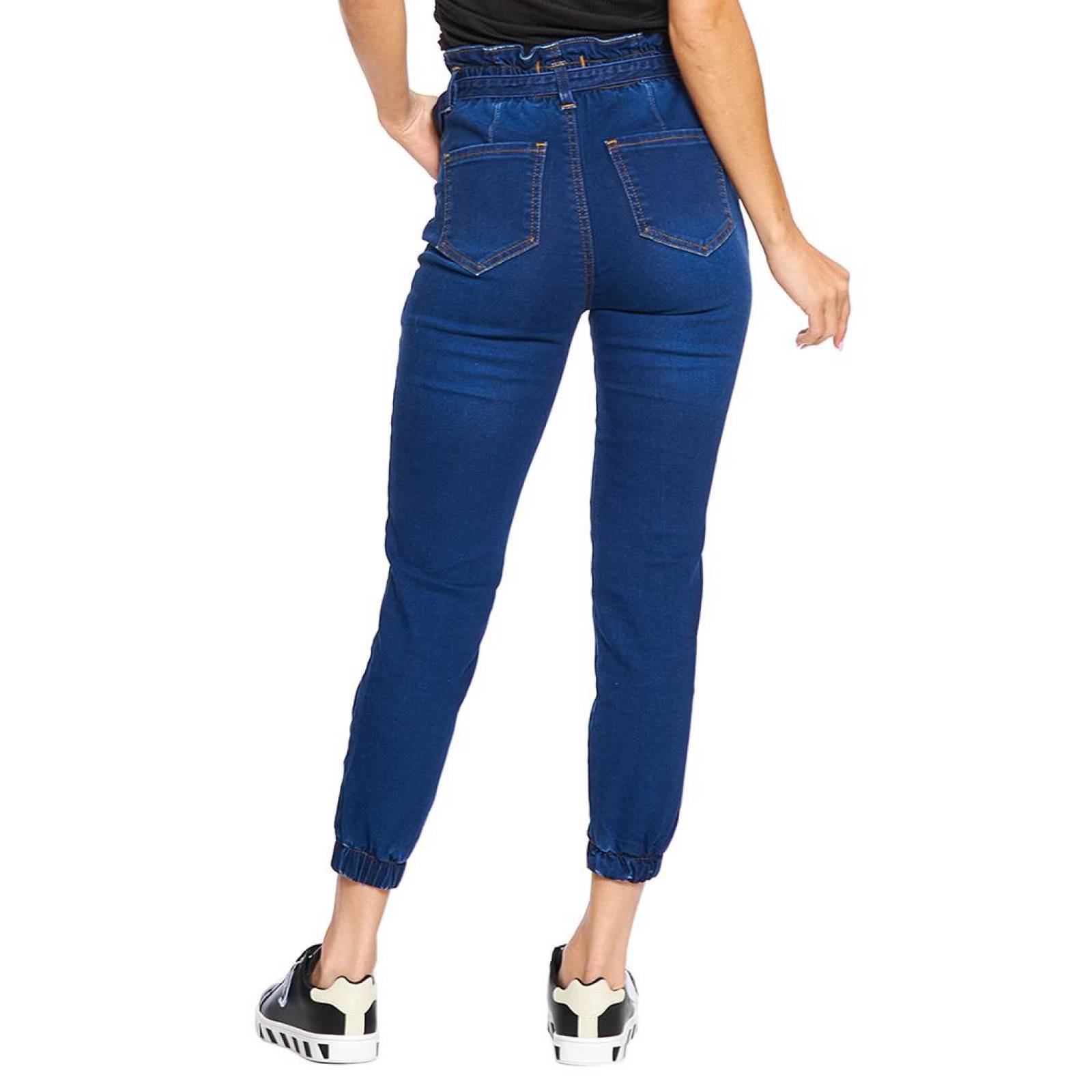 Jeans Mujer Moda Casual Resorte Mezclilla Cinturón Stone 