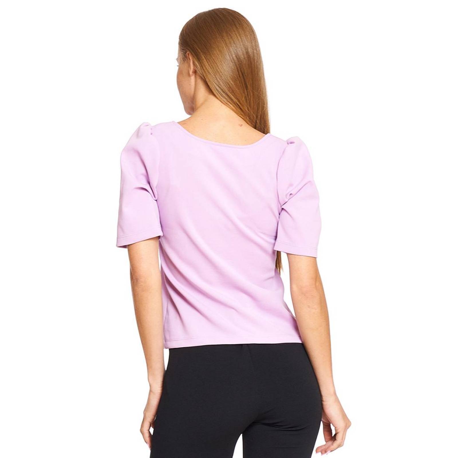 Blusa Mujer Escote Corazón Con Varilla Manga Farol 