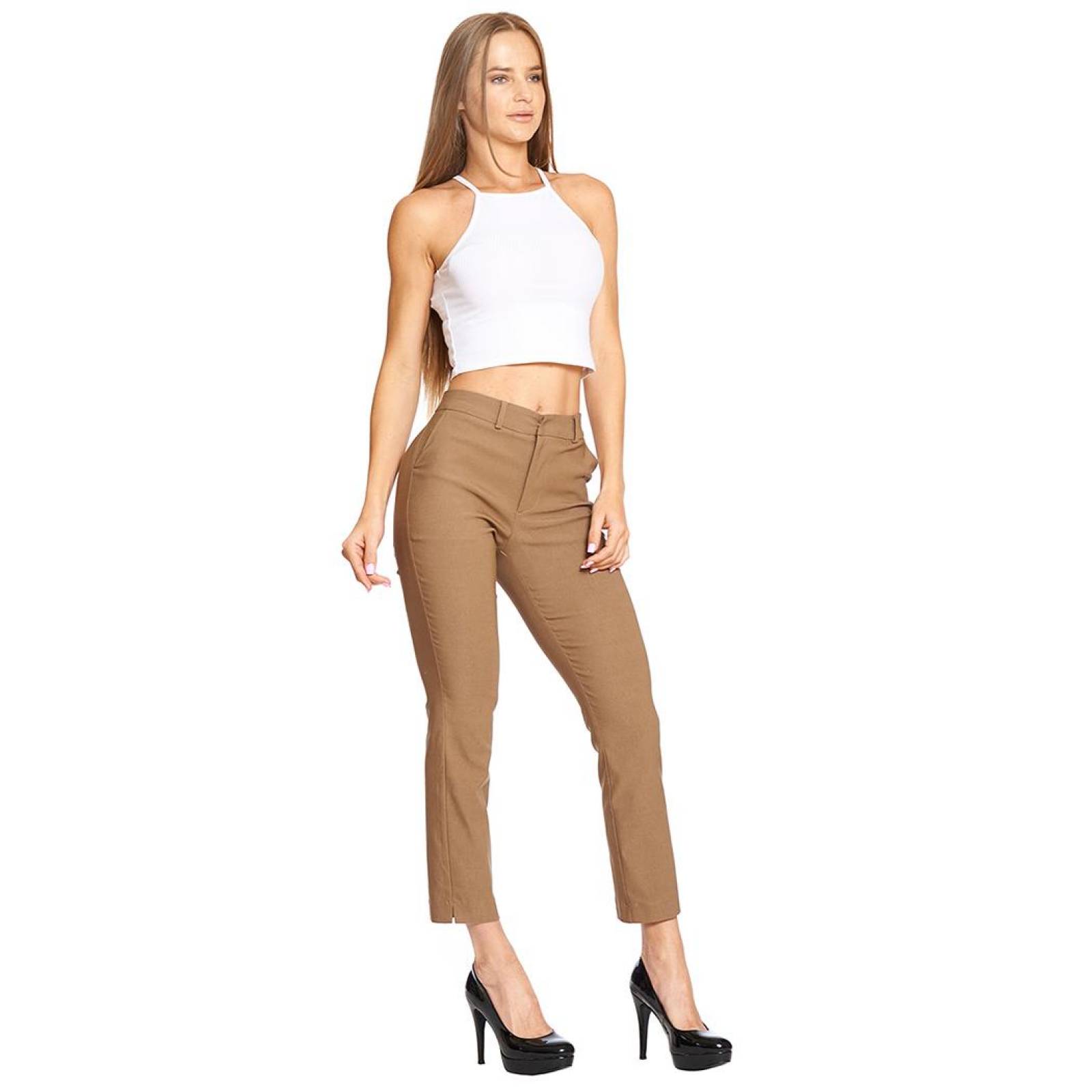 Pantalón Capri Mujer Juvenil Moda Casual Formal Cocoa