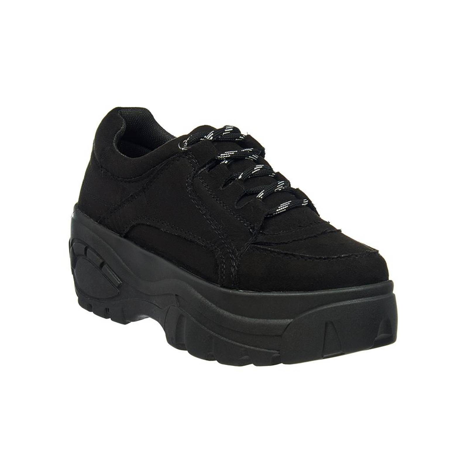 Tenis Chunky Con Plataforma Mujer Negros Casuales 