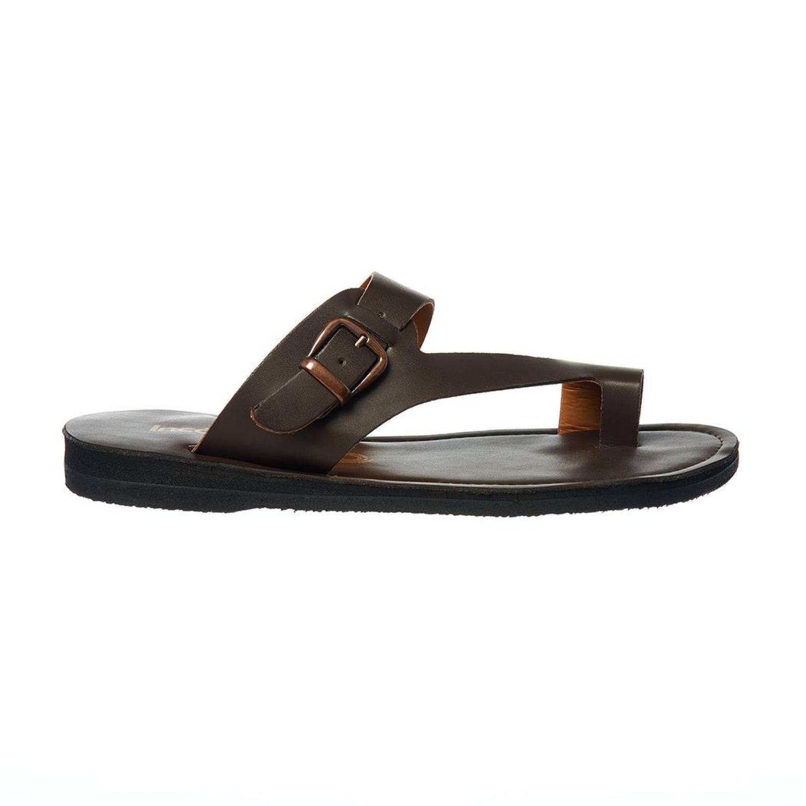 Sandalia Huarache Hombre Moda Casual Cómoda Tipo Piel Café