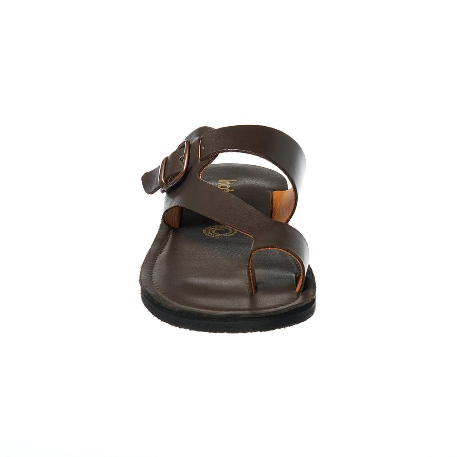 Sandalia Huarache Hombre Moda Casual Cómoda Tipo Piel Café