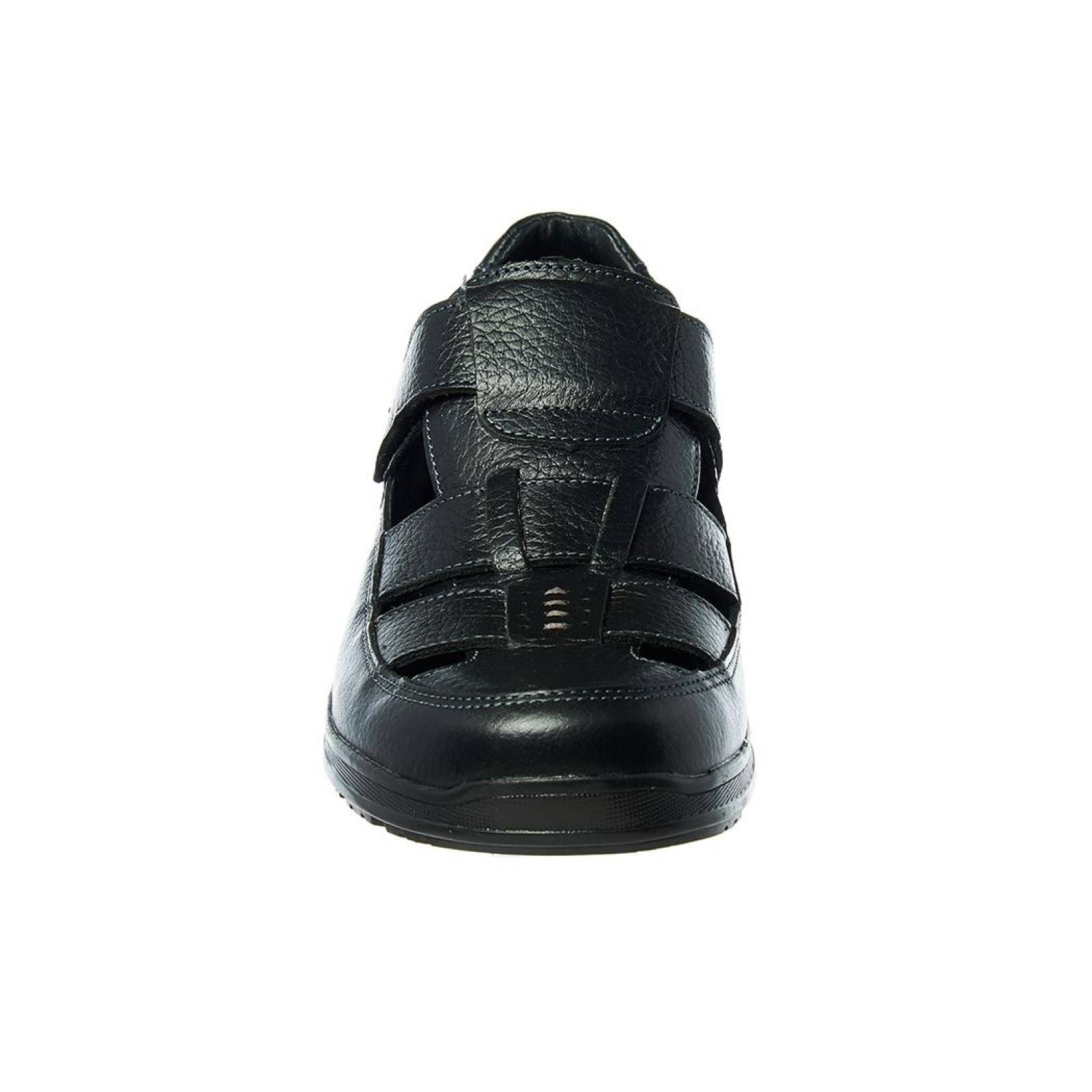 Zapato Huarache Hombre Moda Casual Confort Piel Negro 