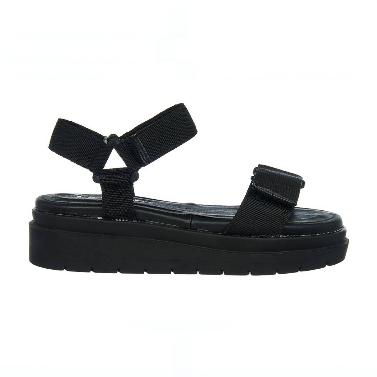 Sandalias Plataforma Moda Casual Juvenil Mujer Negro 