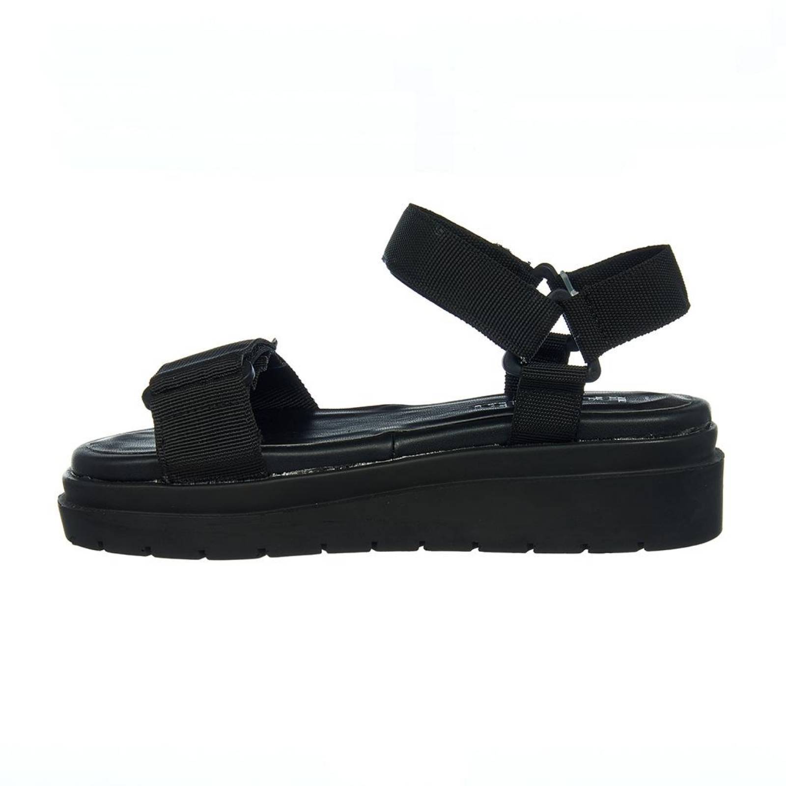 Sandalias Plataforma Moda Casual Juvenil Mujer Negro 