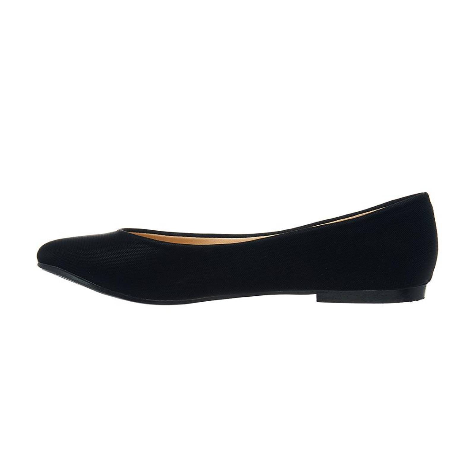 Zapatos Mujer Juvenil Flats De Piso B sicos Tipo Ante Negro