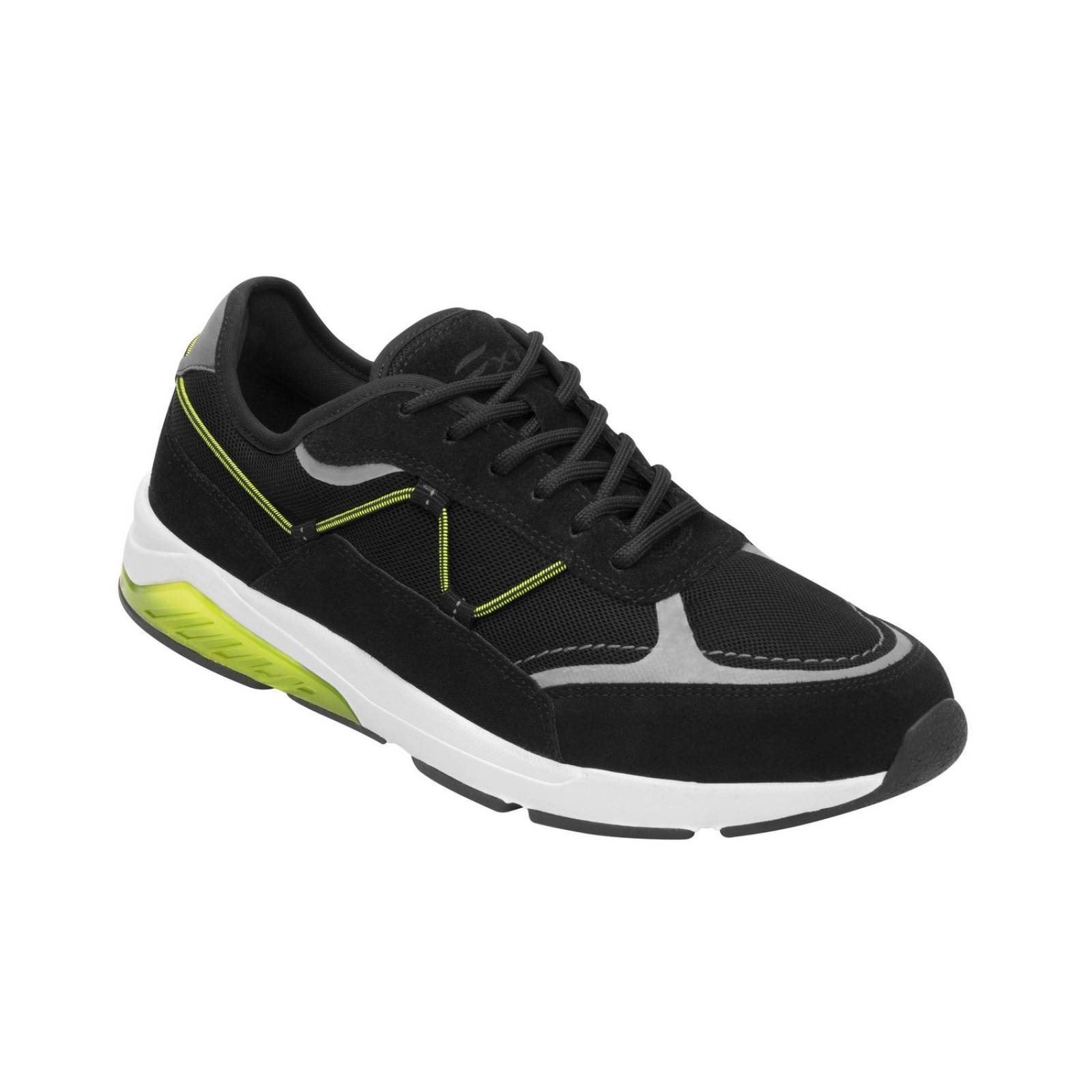Tenis Flexi Hombre Moda Casual Sport Confort Textil Negro 