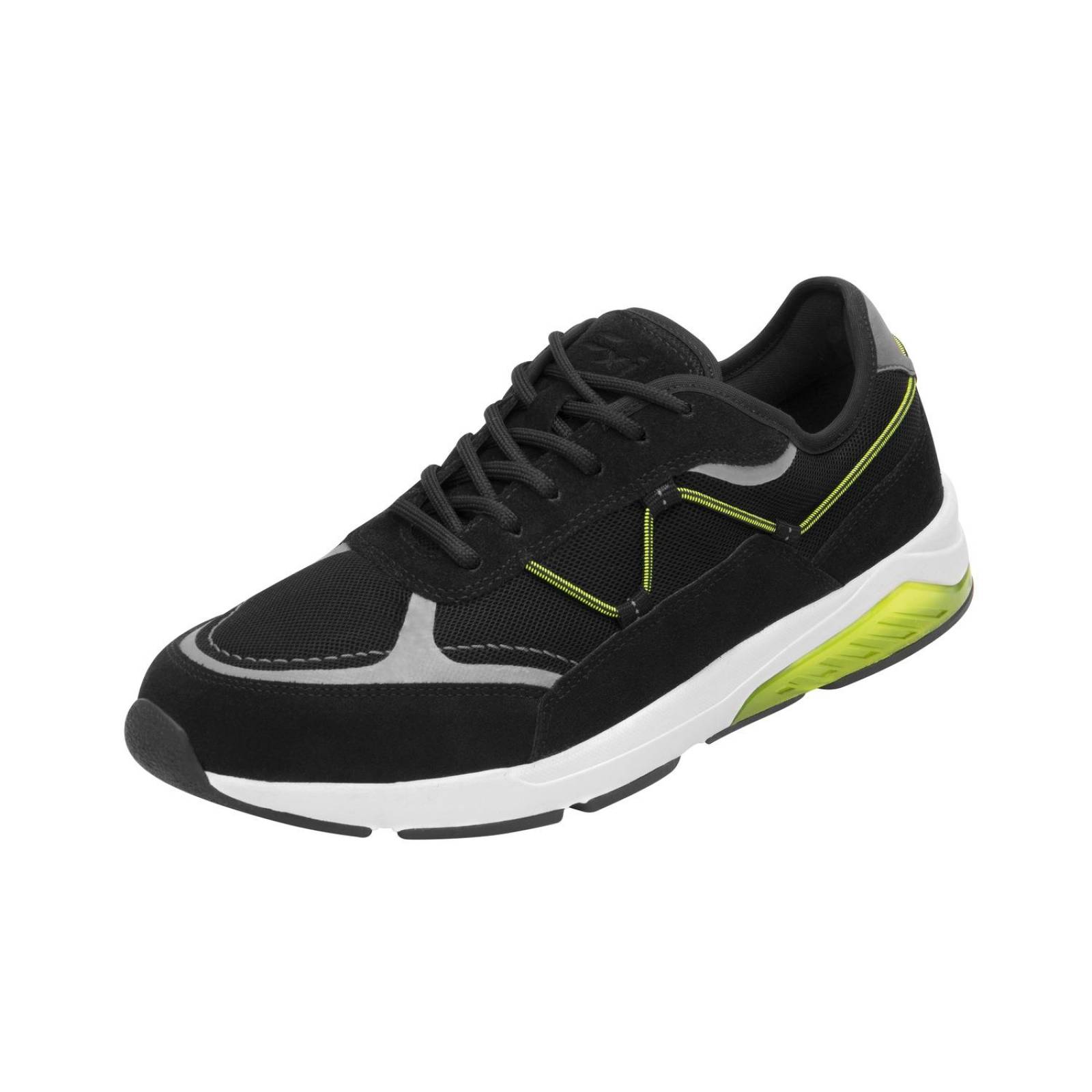 Tenis Flexi Hombre Moda Casual Sport Confort Textil Negro 