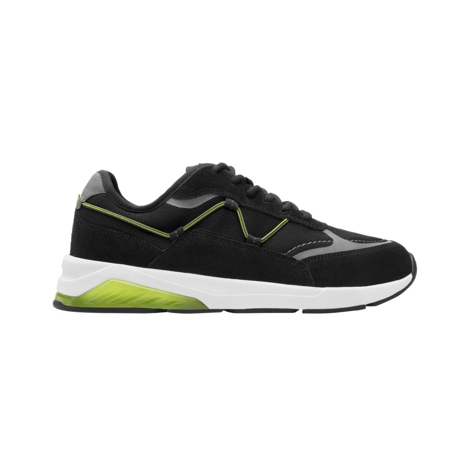 Tenis Flexi Hombre Moda Casual Sport Confort Textil Negro 
