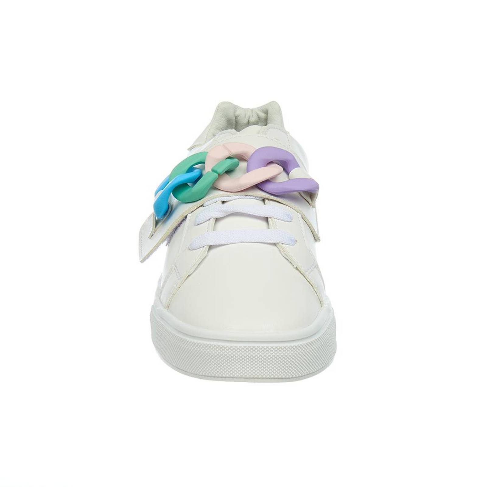 Tenis Con Cadena Colores Velcro Moda Juvenil Mujer Casual 