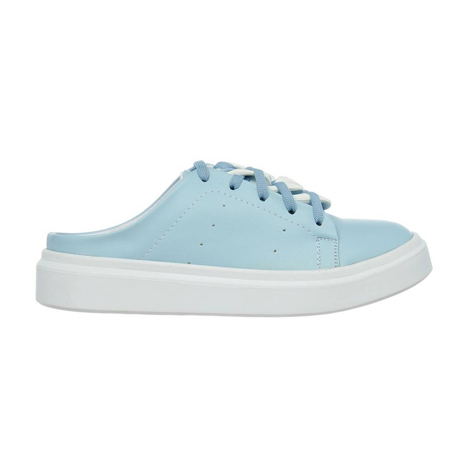 Tenis Tipo Suecos Mujer Juvenil Casuales Confort Celeste 