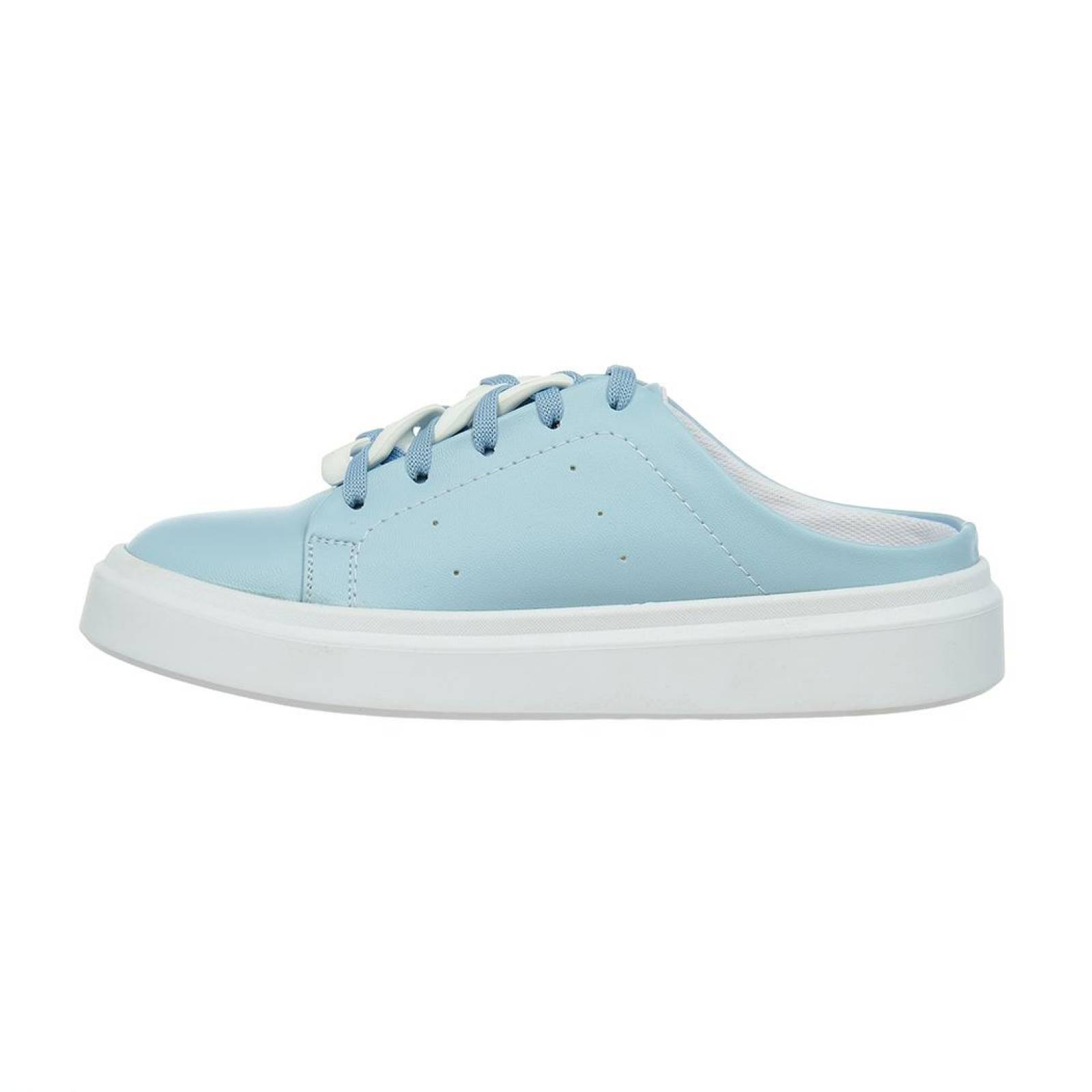 Tenis Tipo Suecos Mujer Juvenil Casuales Confort Celeste 