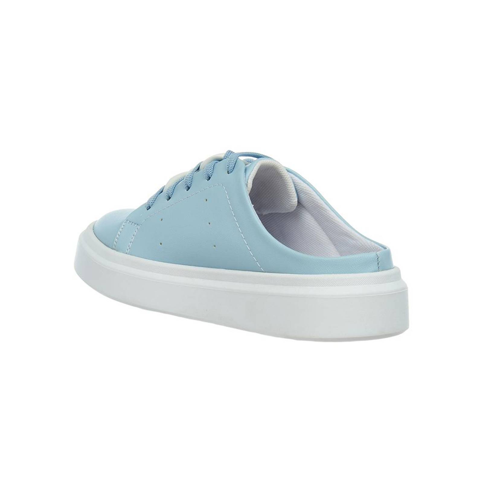 Tenis Tipo Suecos Mujer Juvenil Casuales Confort Celeste 