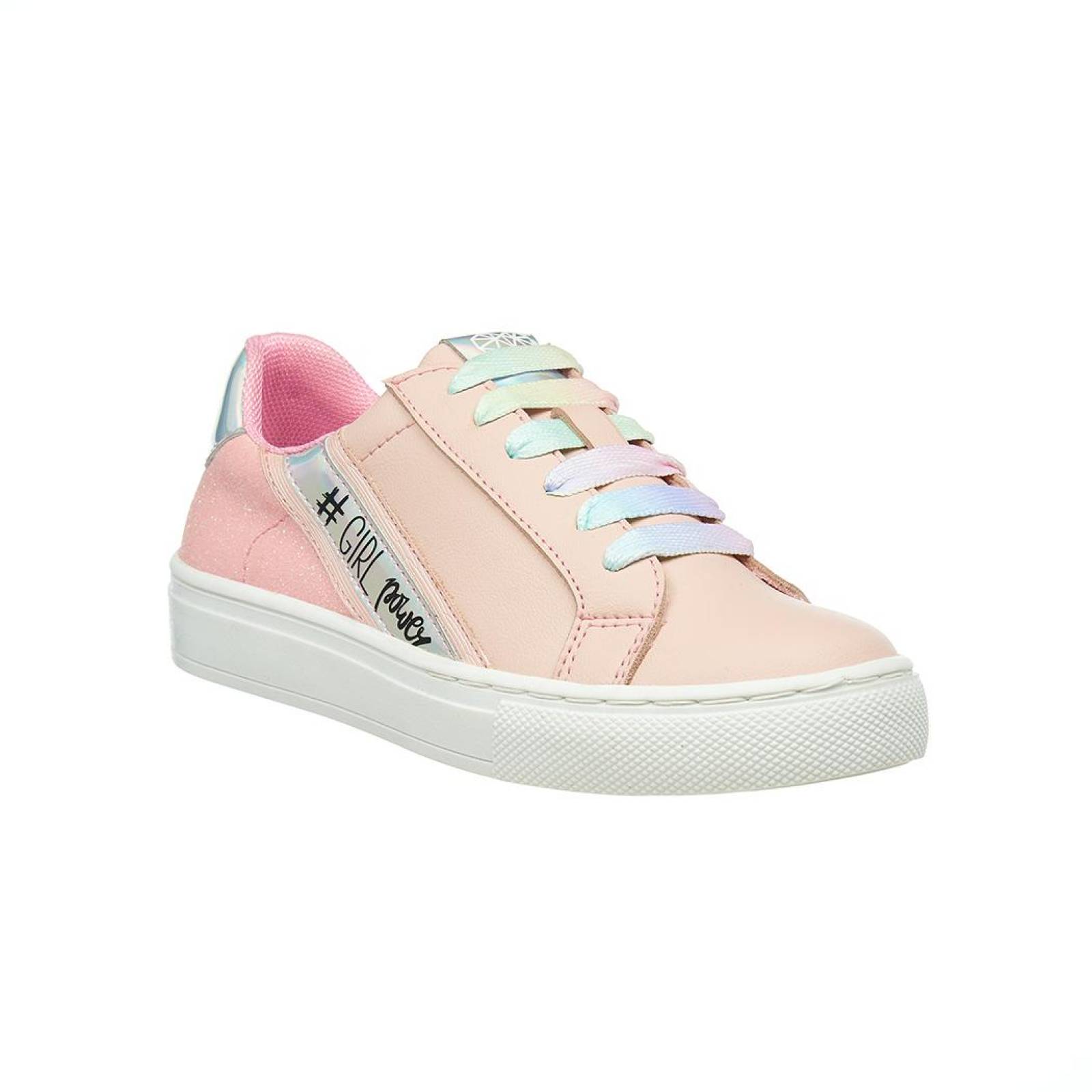 Tenis Básicos Casuales Mujer Juvenil Tipo Piel Rosa Cómodo 