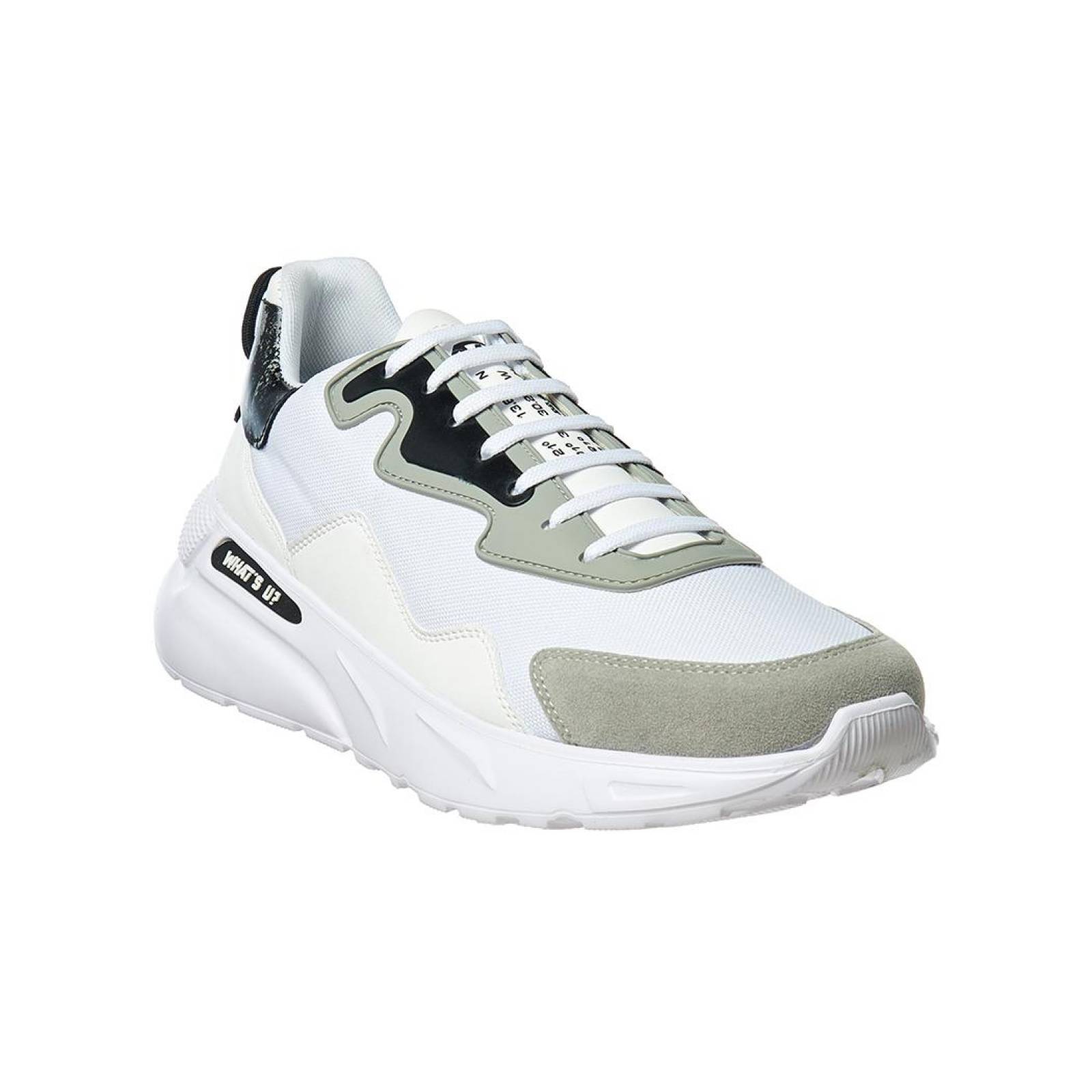 Tenis Hombre Casuales Modernos Básicos Tipo Piel Blanco 