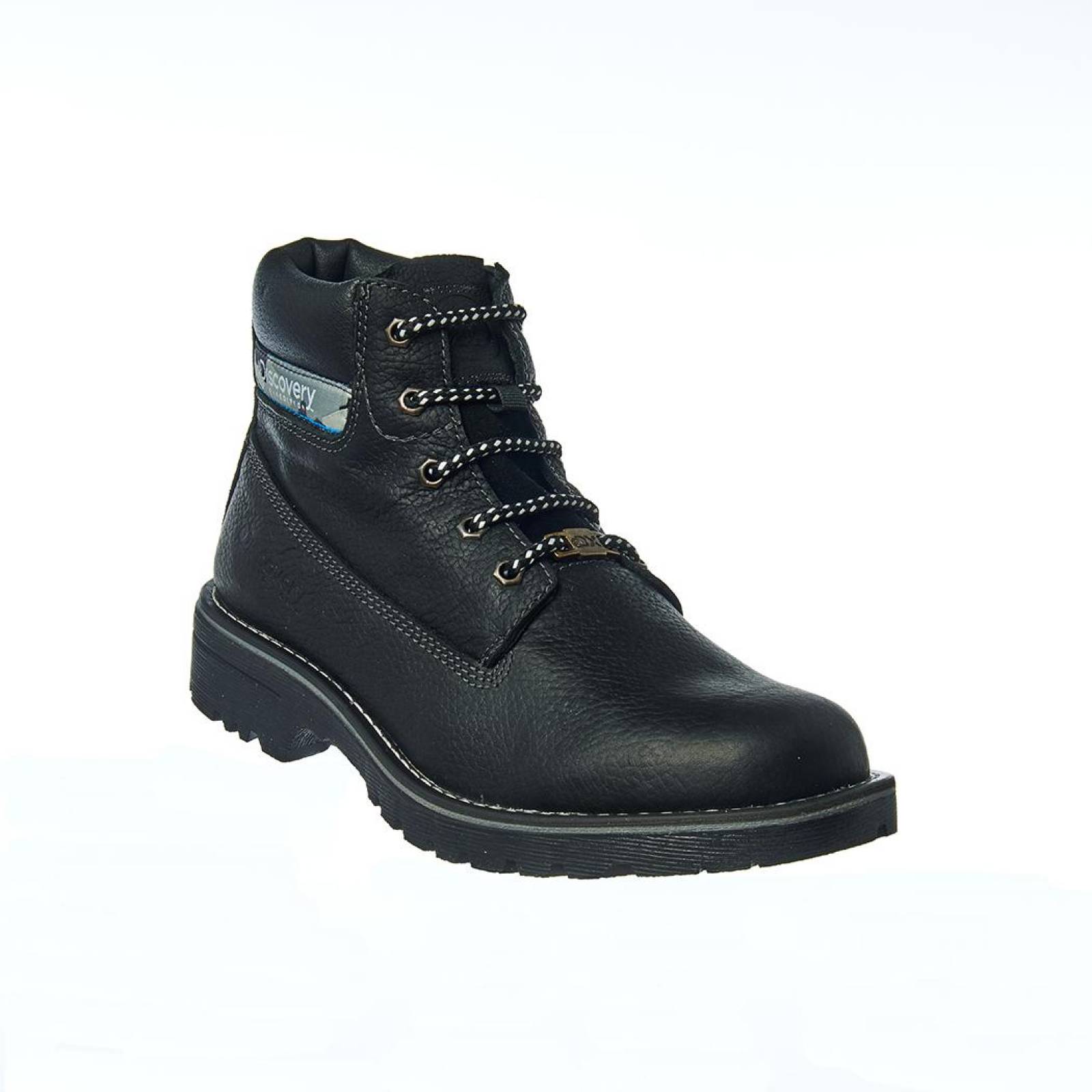 Botas Para Hombre Casual Básico Discovery Piel Negro Cómoda 