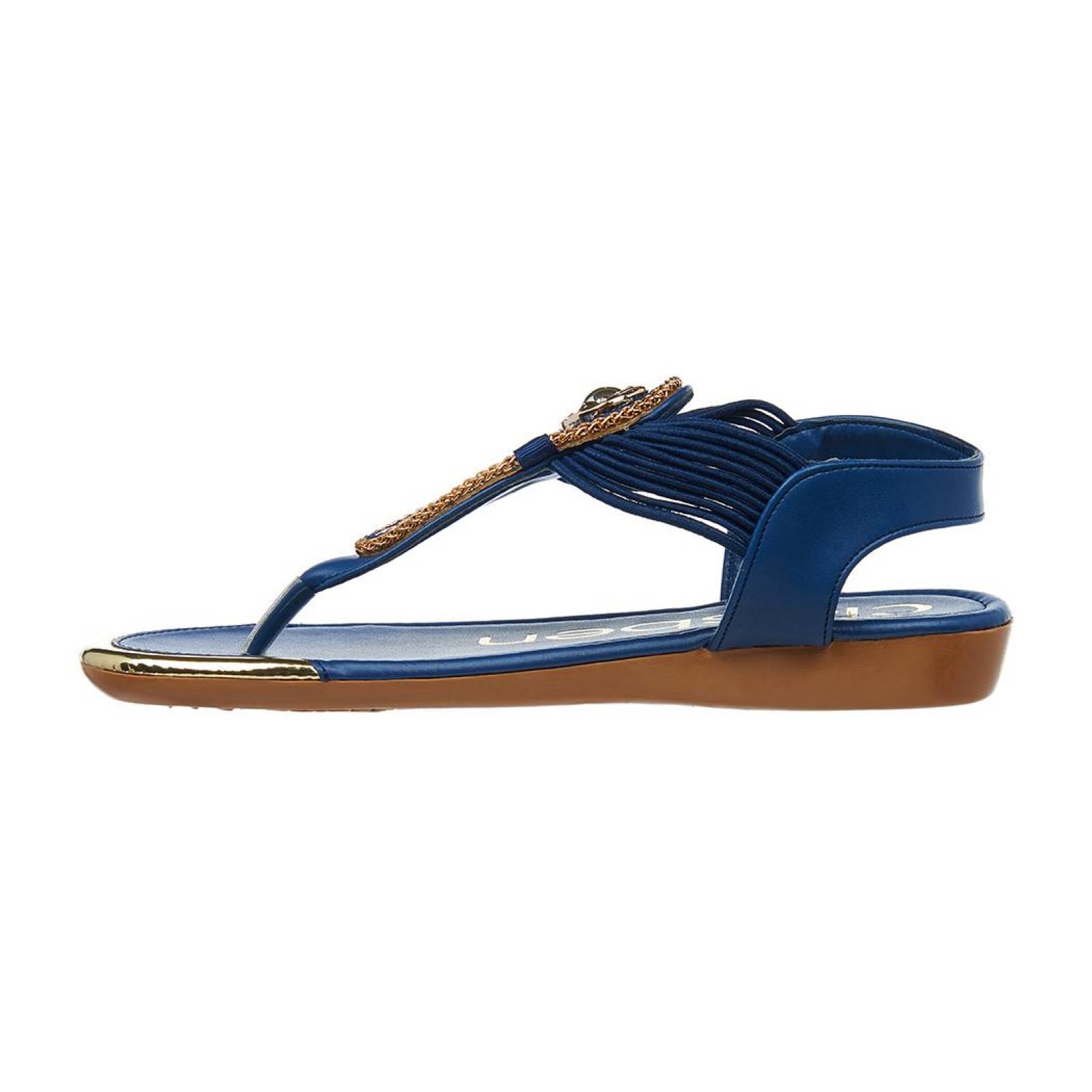 Sandalia Con Pedrería Para Mujer Casual Moda Verano Marino 