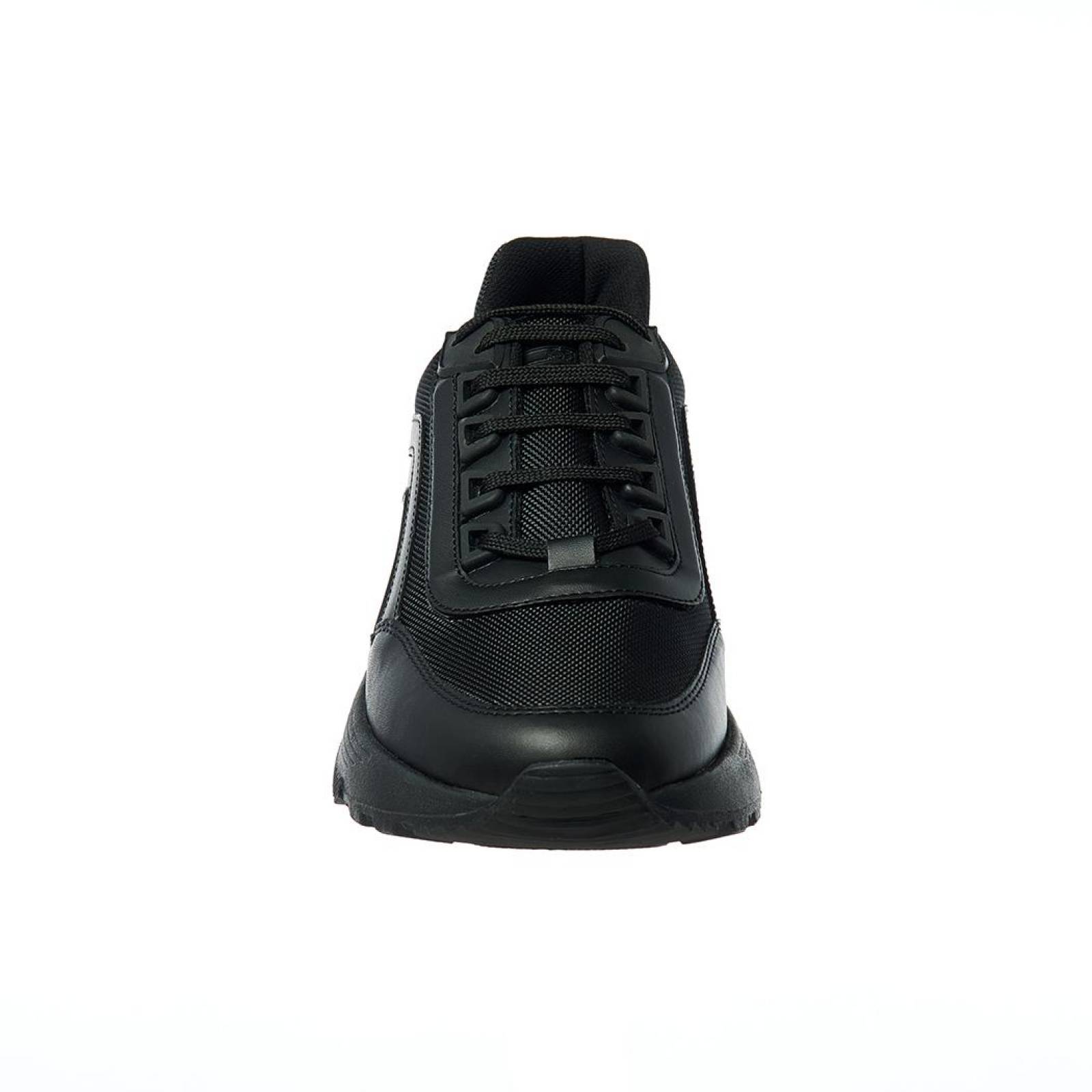 Tenis Para Hombre Negros Casuales Sport Tipo Piel Negro 
