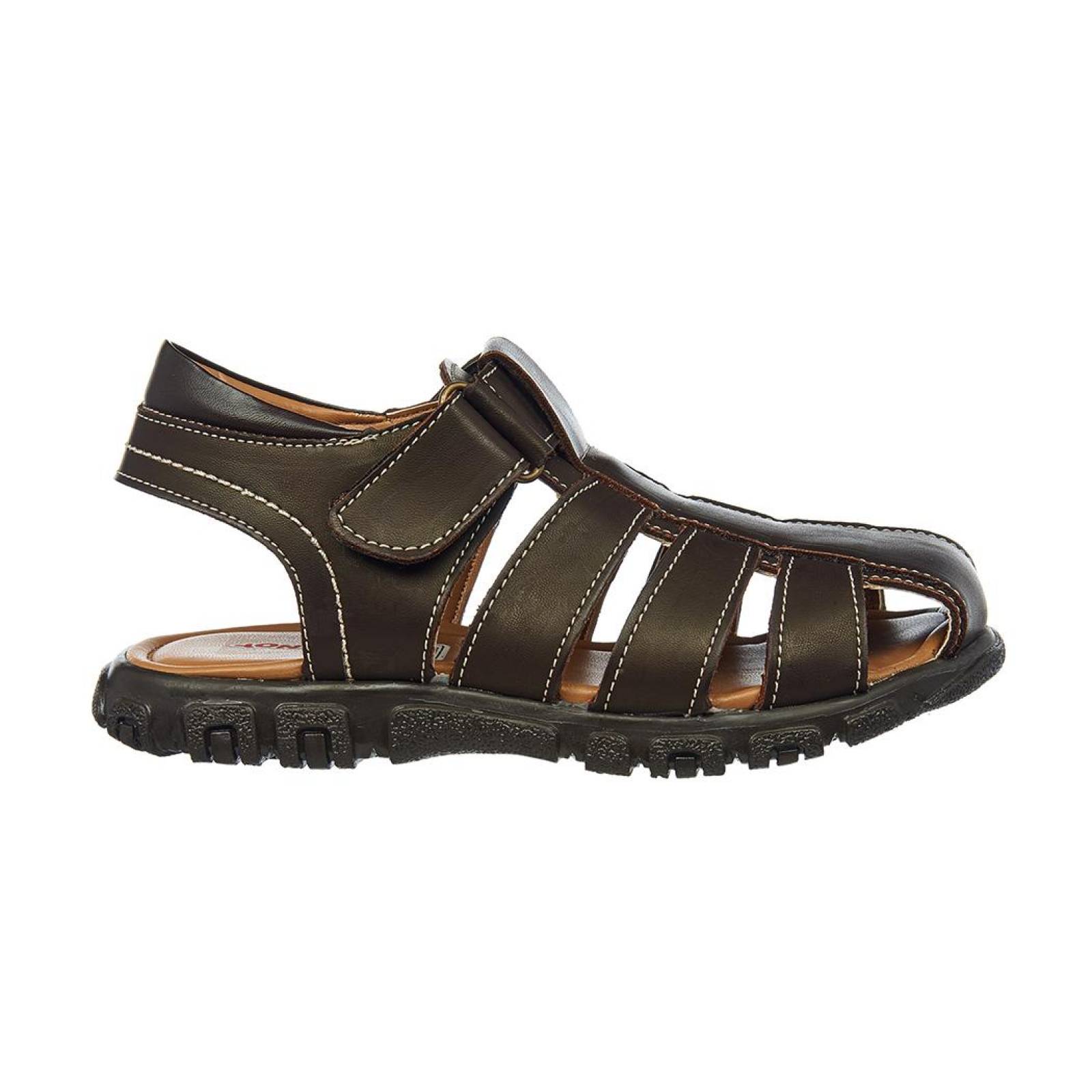 Sandalia Huarache Mujer Juvenil Moda Casual Tipo Piel Café 