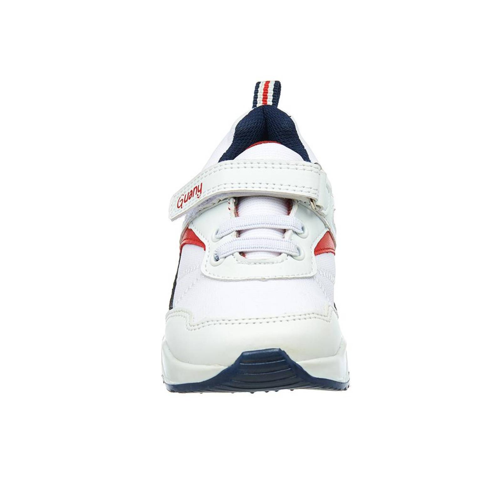 Tenis Niño Infantil Kids Cómodo Moda Casual Tipo Piel Blanco 