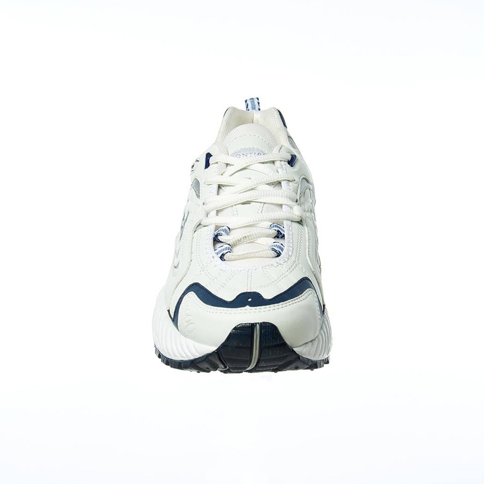 Tenis Deportivos Casuales Tipo Piel Blanco Hombre Ligeros 