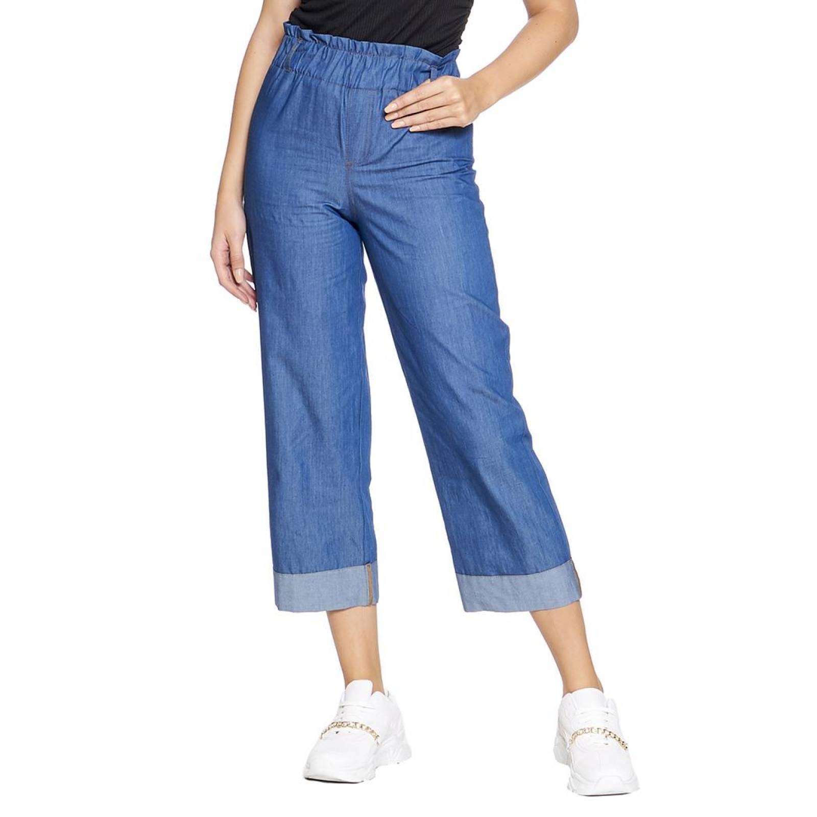Mom Jeans Mujer Jeans Con Resorte En La Cintura Mom Jeans Con