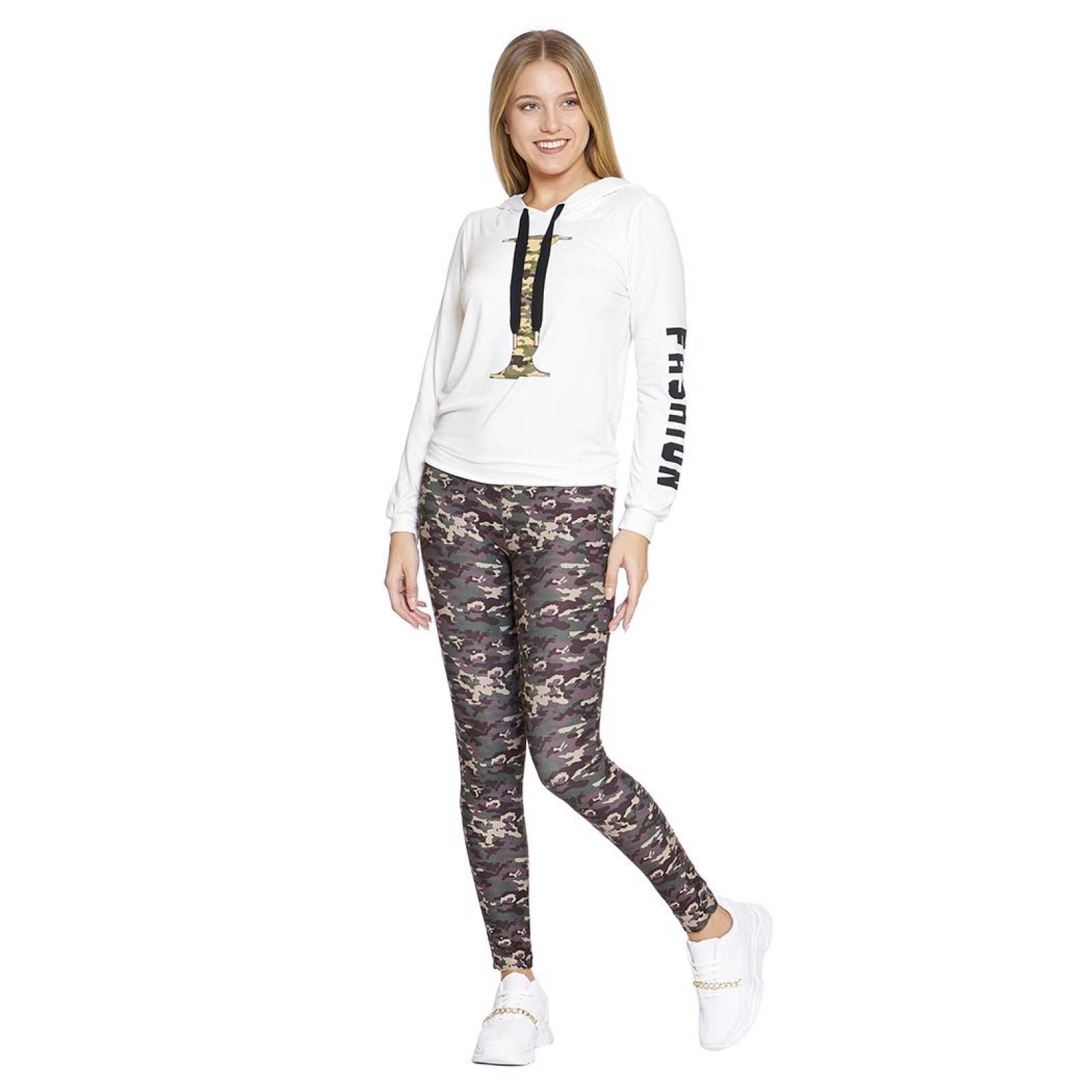 Leggings Sudadera Conjunto Deportivo Casual Mujer Cómodo