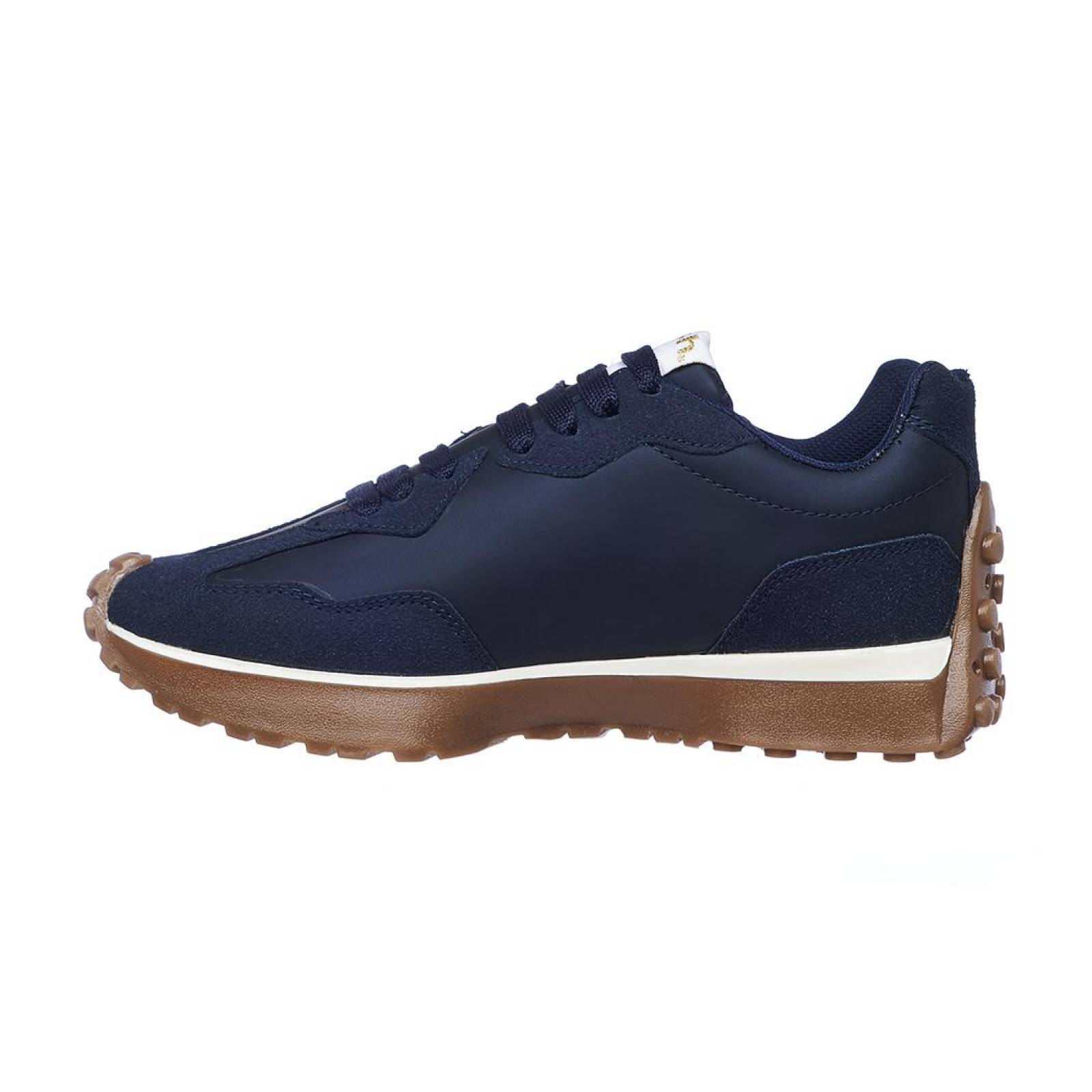 Tenis Sneaker Mujer Moda Casual Urbana Tipo Gamuza Azul Marino Suave Cómodo 052D2T 