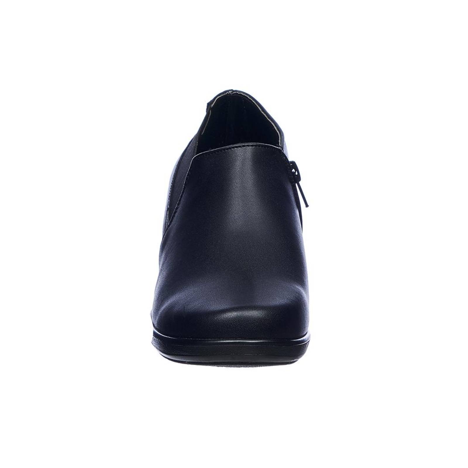 Zapatos Para Mujer Con Plataforma y Elástico Piel Negros Casuales Formales 032D1N 
