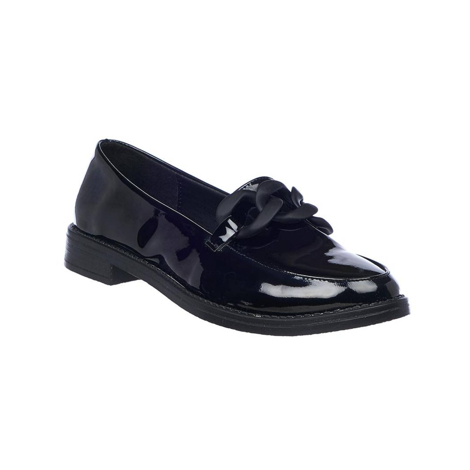 Zapatos De Charol Para Mujer Negros Con Plataforma Casual Formal Cómodos 088D5P 