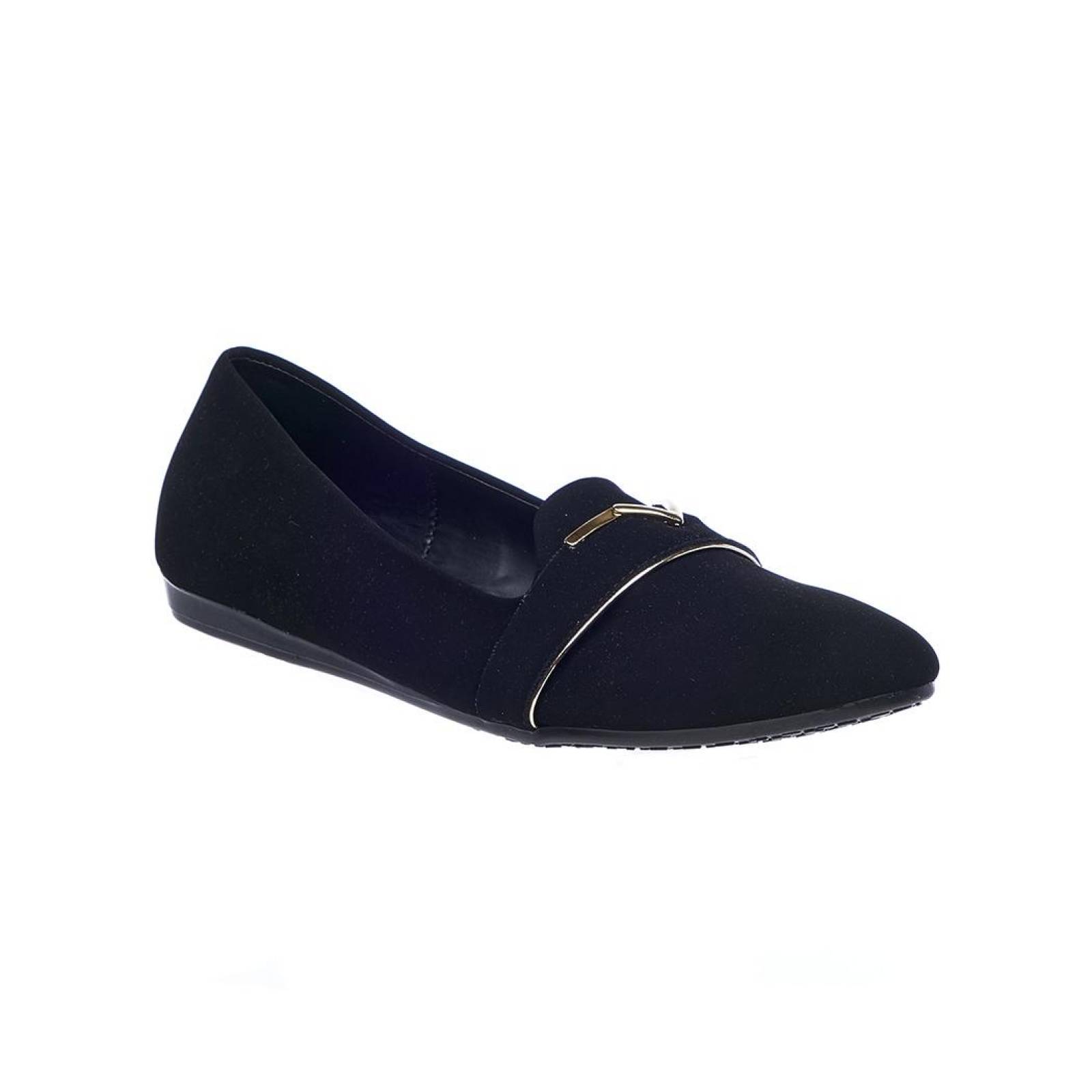 Zapatos Flats Para Mujer Negros Casuales Cómodos De Piso 024D4D 