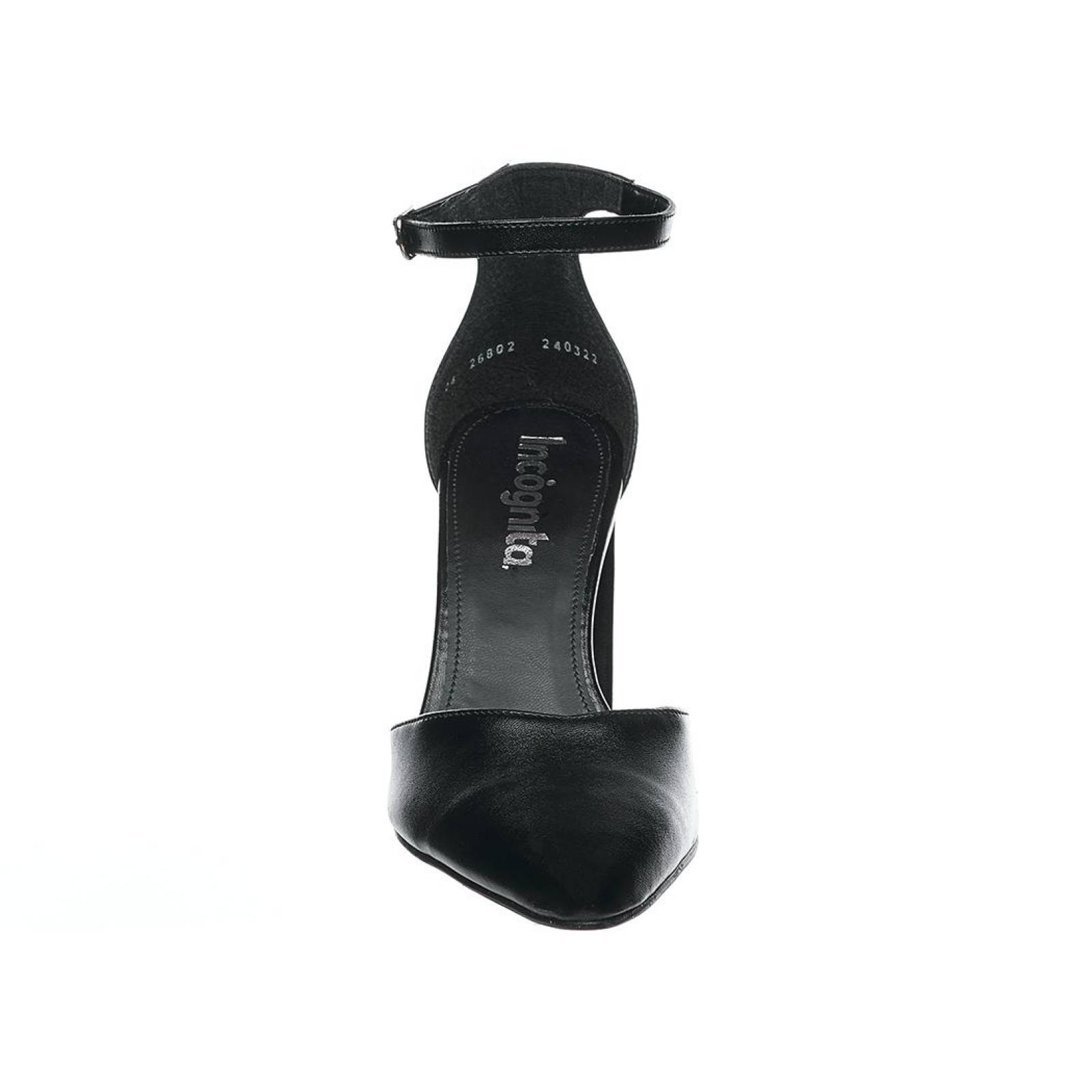 Zapatillas Para Mujer Juvenil Casual Formal Tacón Ancho Tipo Piel Color Negro Cómodas 