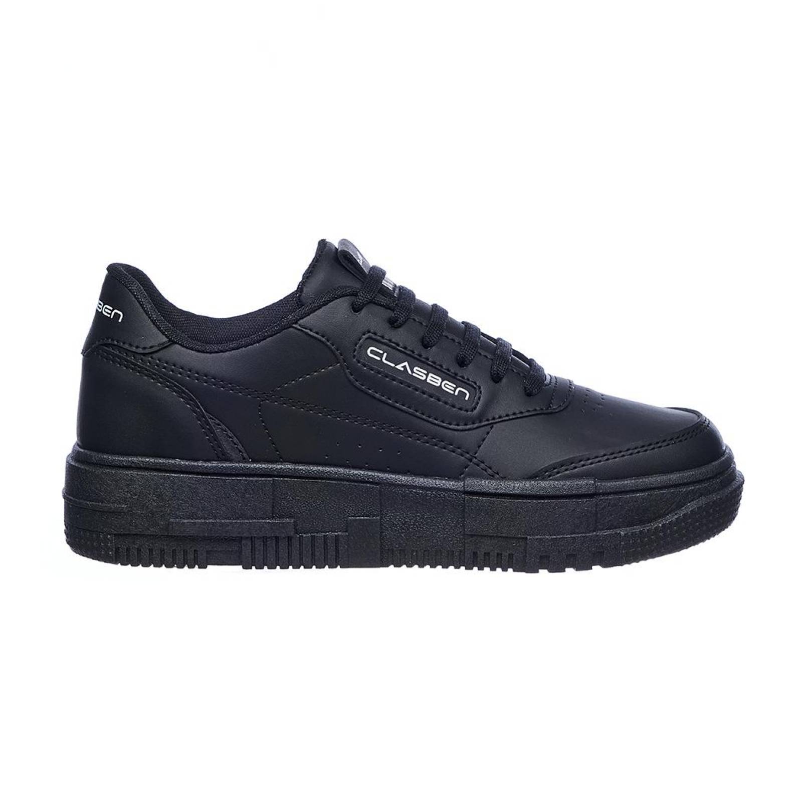 Tenis Mujer Moda Casual Urbana Fashion Tipo Piel Negro Suela Plataforma Ligera 024D3F