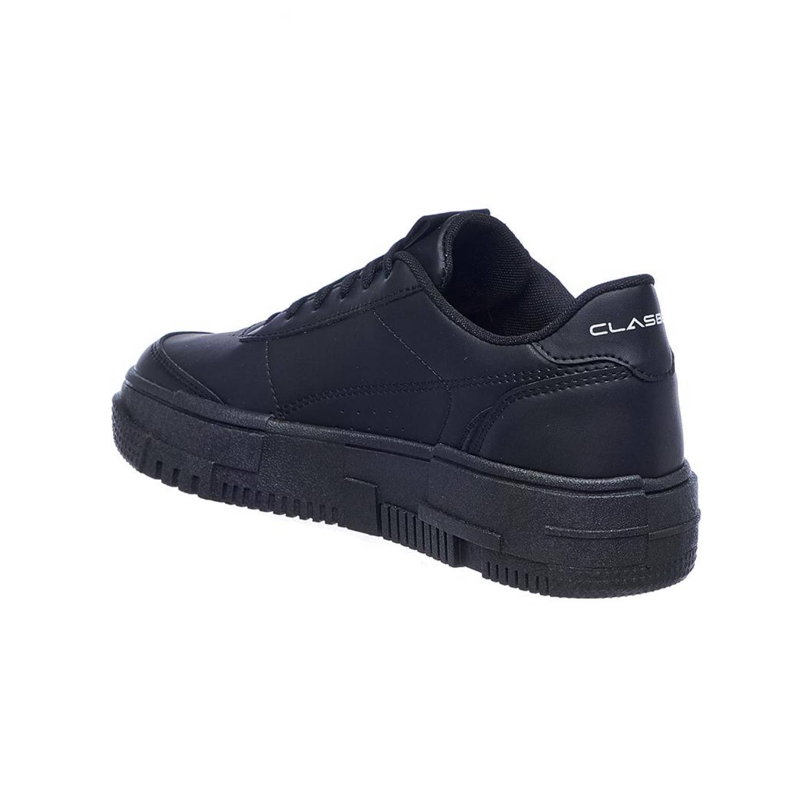 Tenis Mujer Moda Casual Urbana Fashion Tipo Piel Negro Suela Plataforma Ligera 024D3F