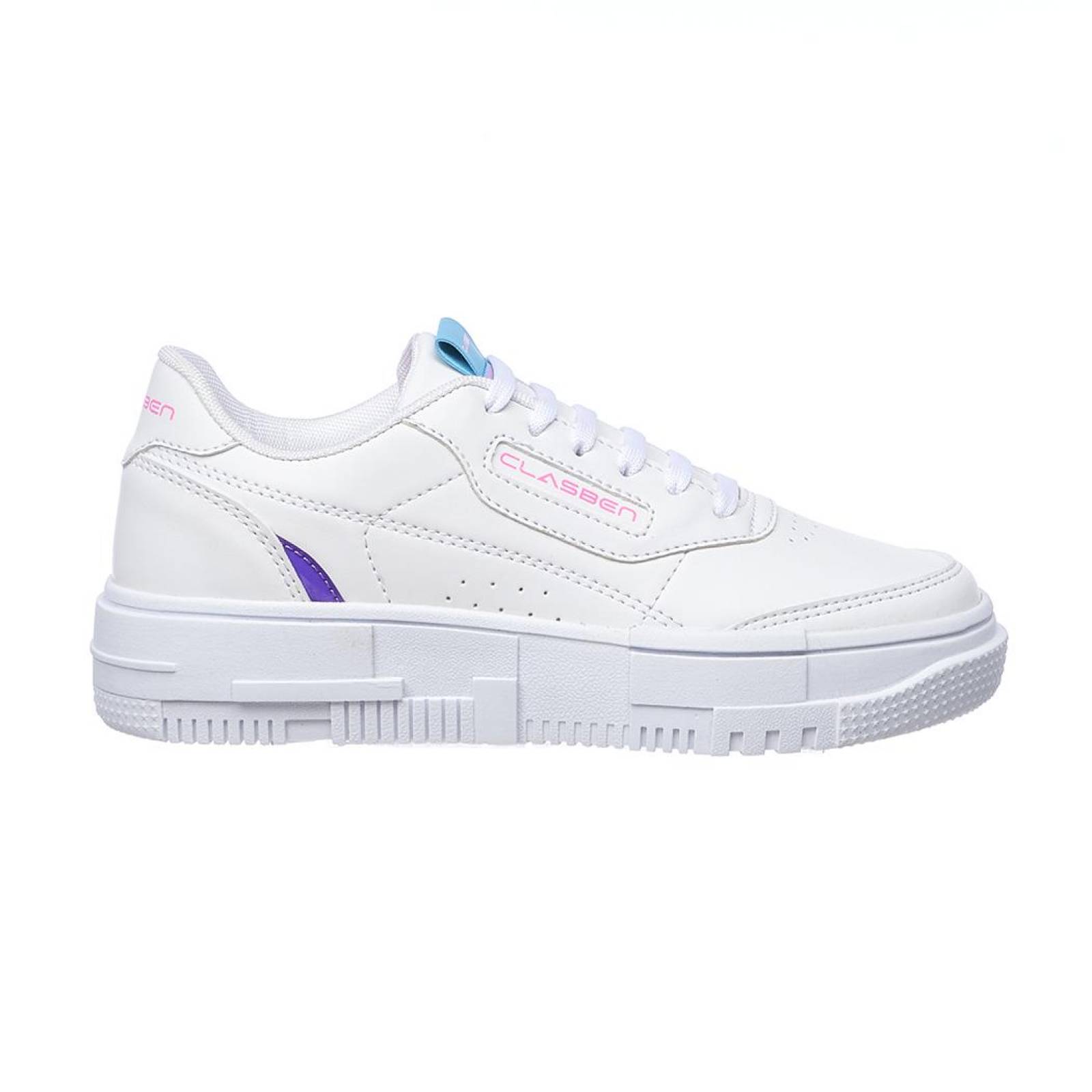Tenis Mujer Moda Casual Urbana Fashion Tipo Piel Blanco Suela Plataforma Ligera 024D3G 