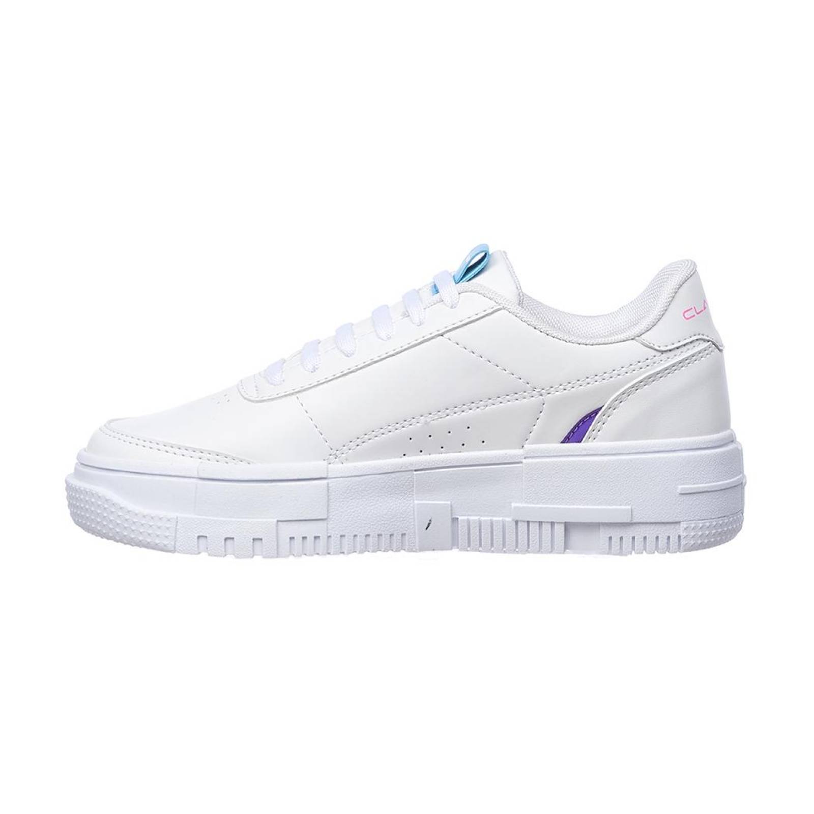 Tenis Mujer Moda Casual Urbana Fashion Tipo Piel Blanco Suela Plataforma Ligera 024D3G 